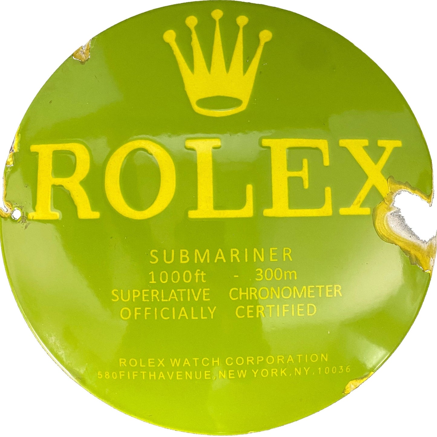 Rolex enamel sign - The Vintage Allure