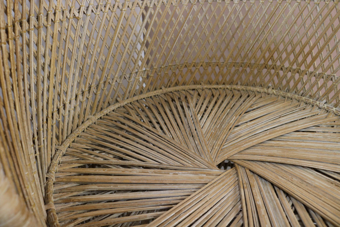 Vintage Bamboo Cane Peacock Chair - The Vintage Allure