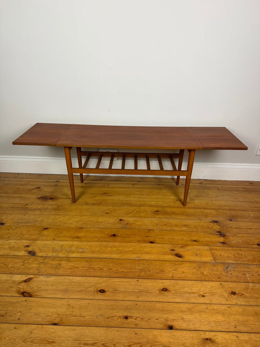 Vintage Danish Modern Drop Leaf Coffee Table | Mid Century Side Table - The Vintage Allure