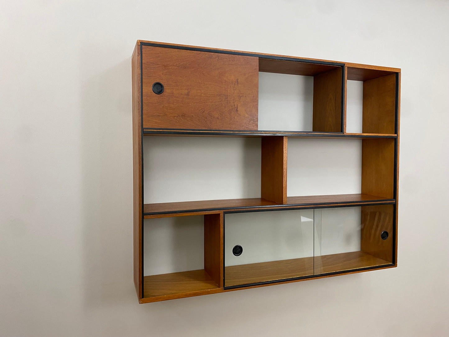 Mid-Century Modern Scandinavian Design Wall Shelving Unit