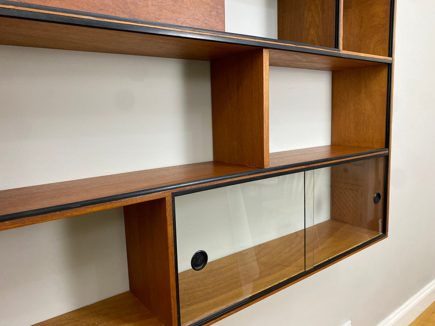 Mid-Century Modern Scandinavian Design Wall Shelving Unit
