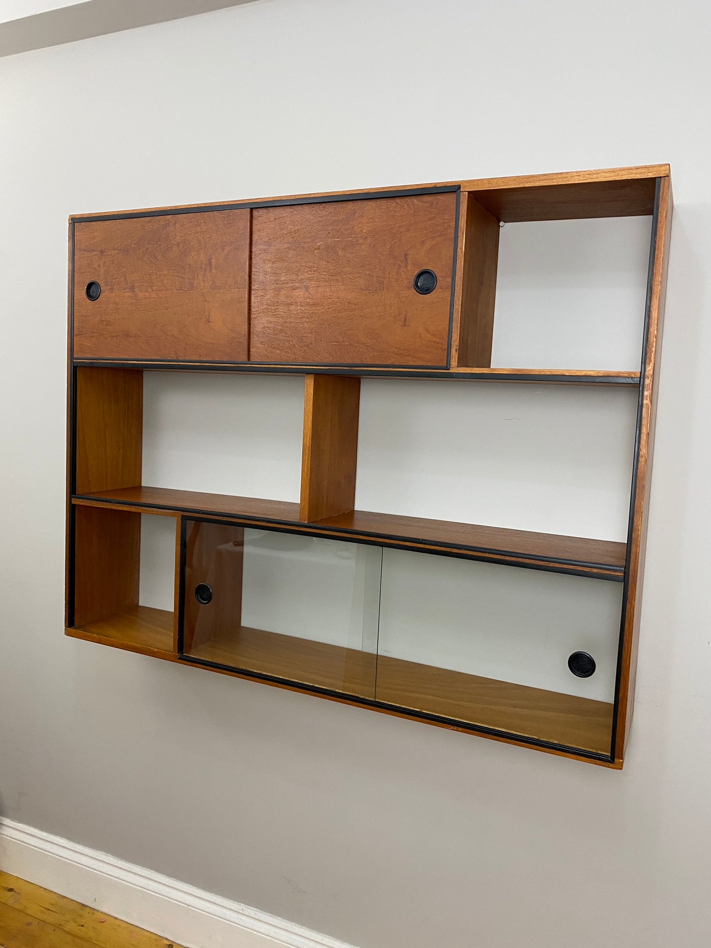 Mid-Century Modern Scandinavian Design Wall Shelving Unit