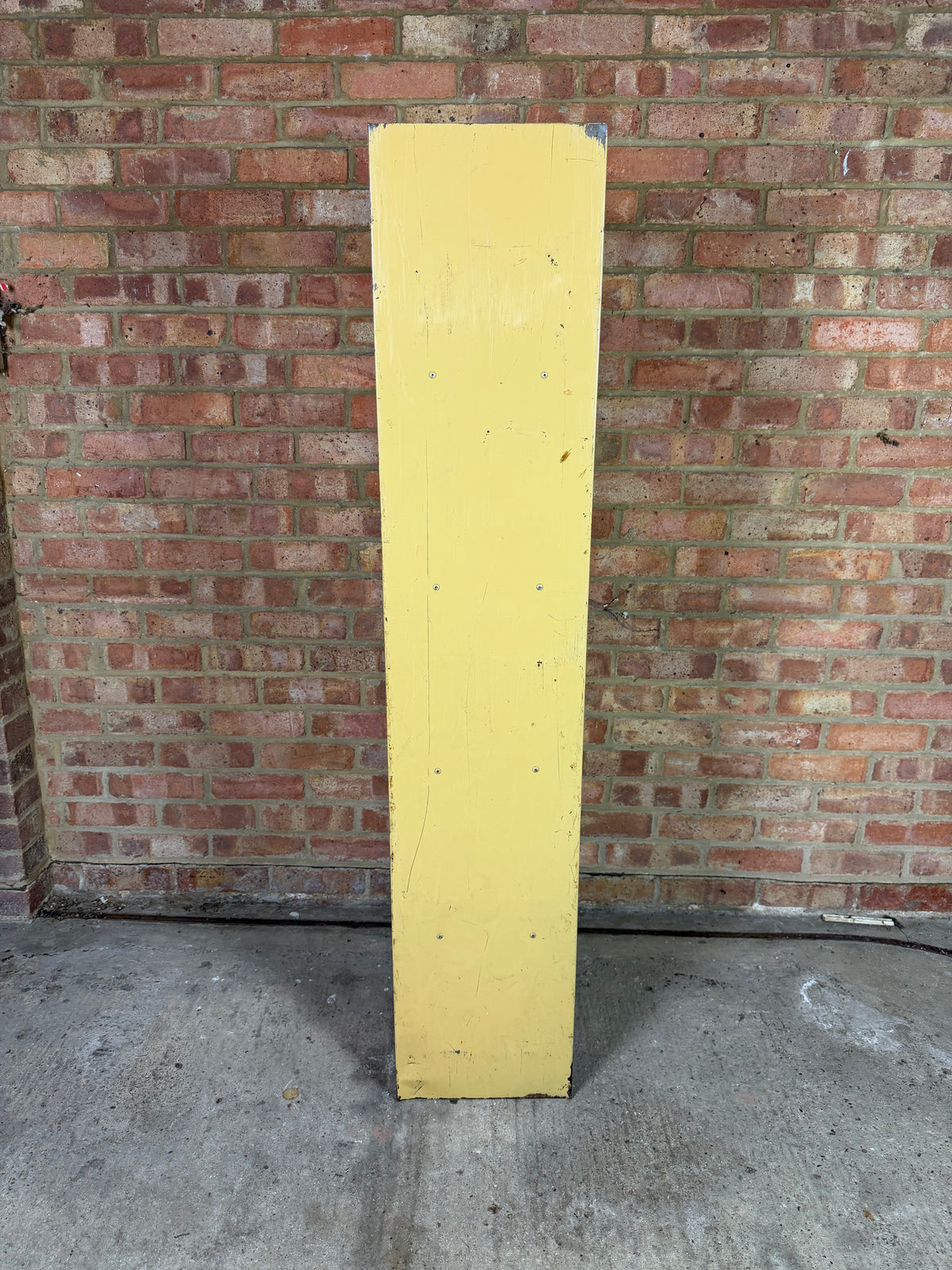 Yellow Steel Locker Unit, 5-Door Storage Cabinet
