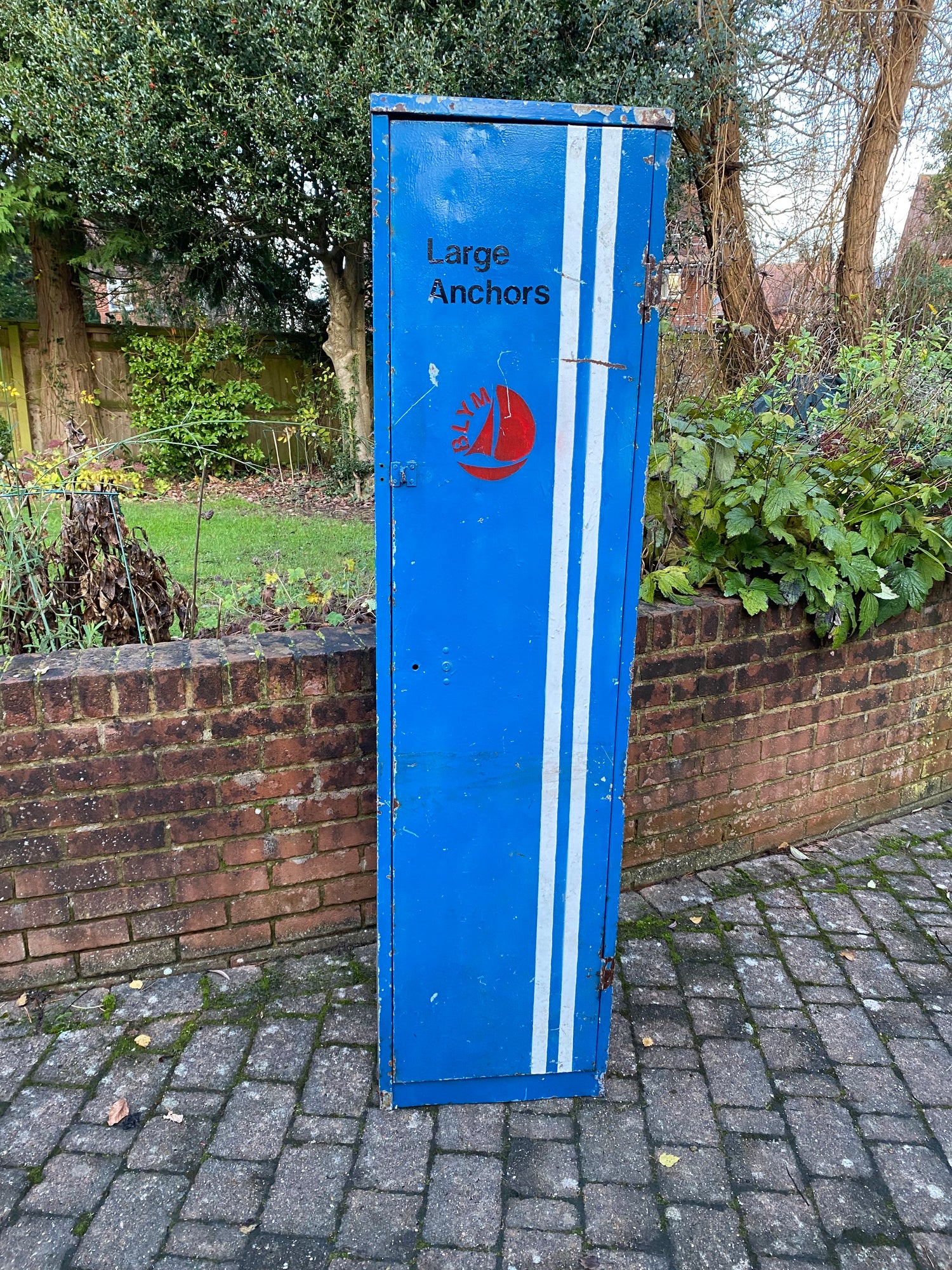 vintage metal blue locker