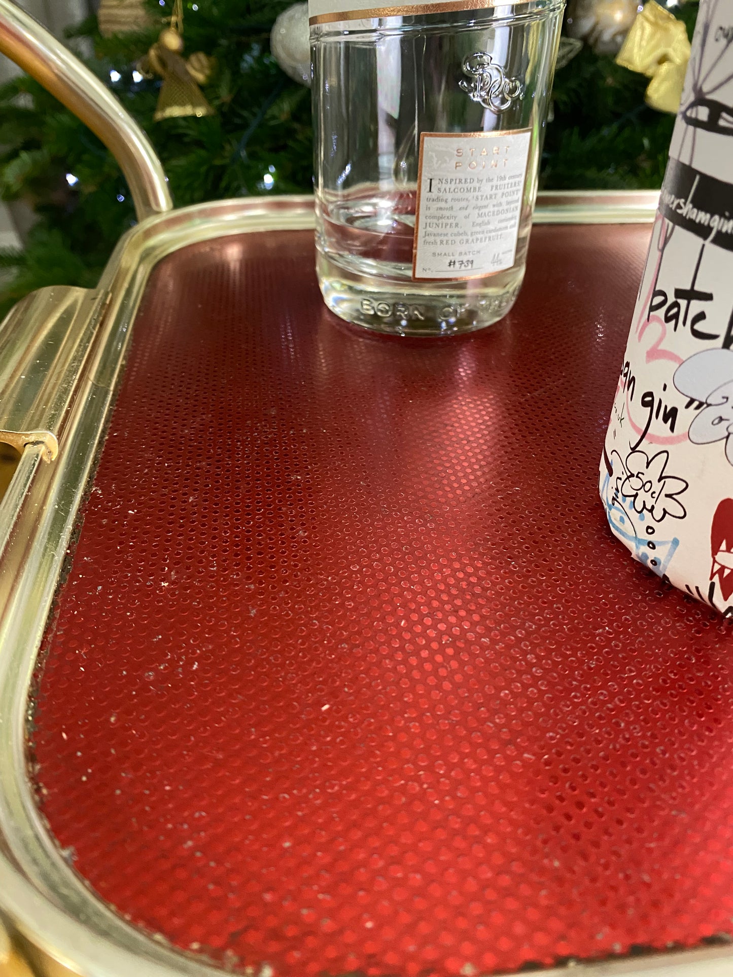 Vintage Drinks/Cocktail Trolley 1960s/70s Pink