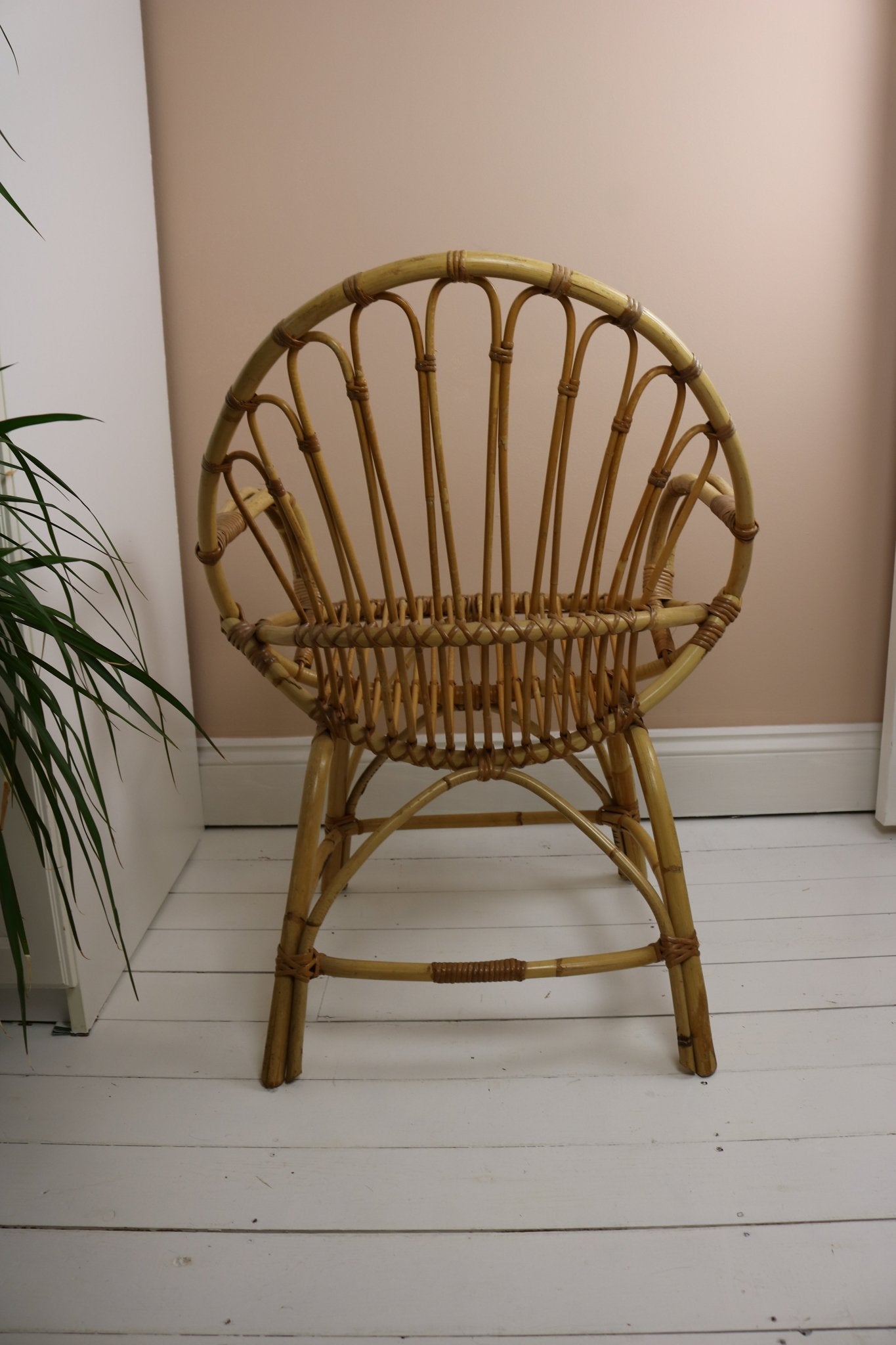 Bamboo Cane Vintage Chair Circa 1970s , in the Style of Franco Albini - The Vintage Allure