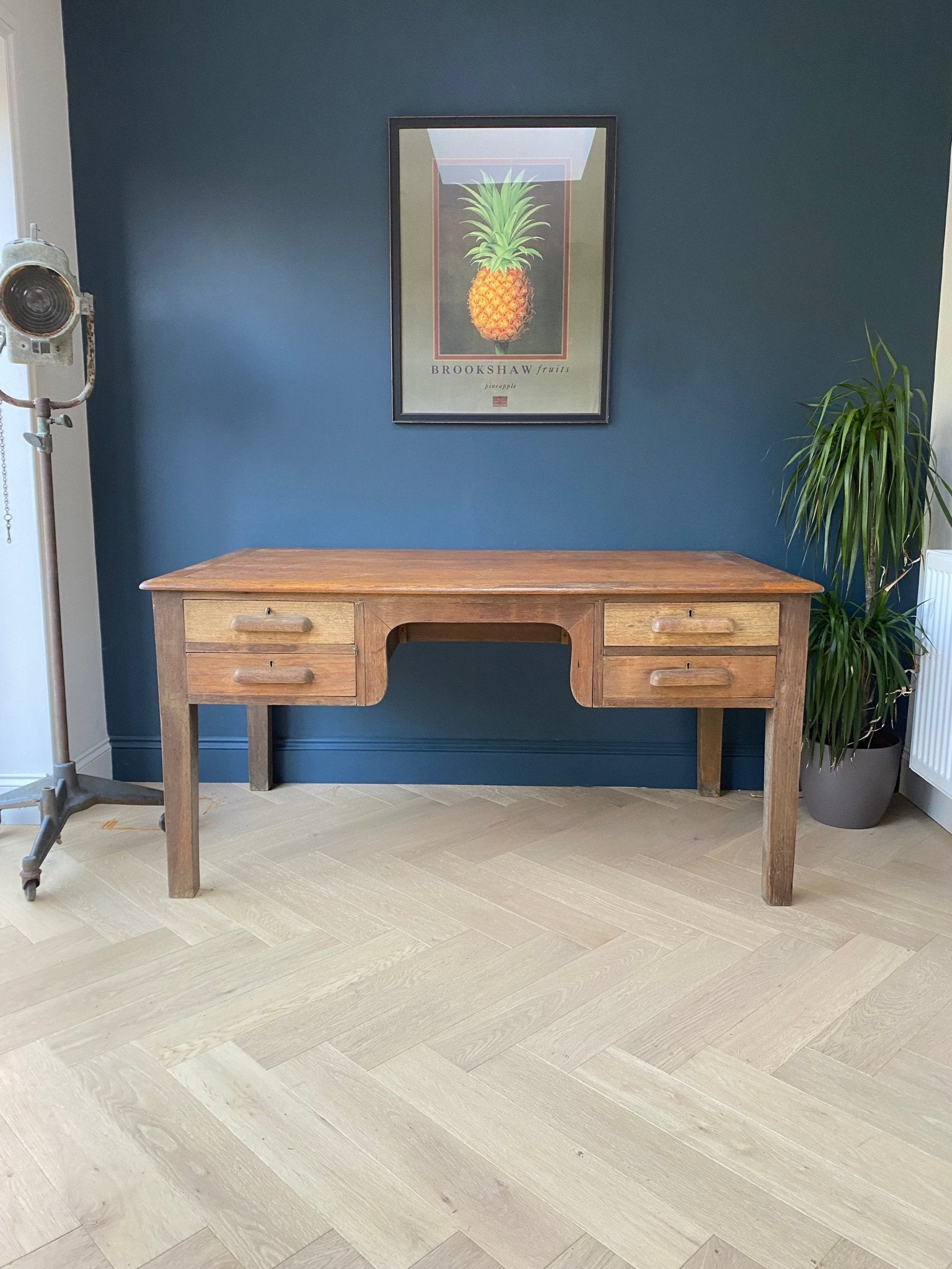 Crusader Teacher Desk - The Vintage Allure