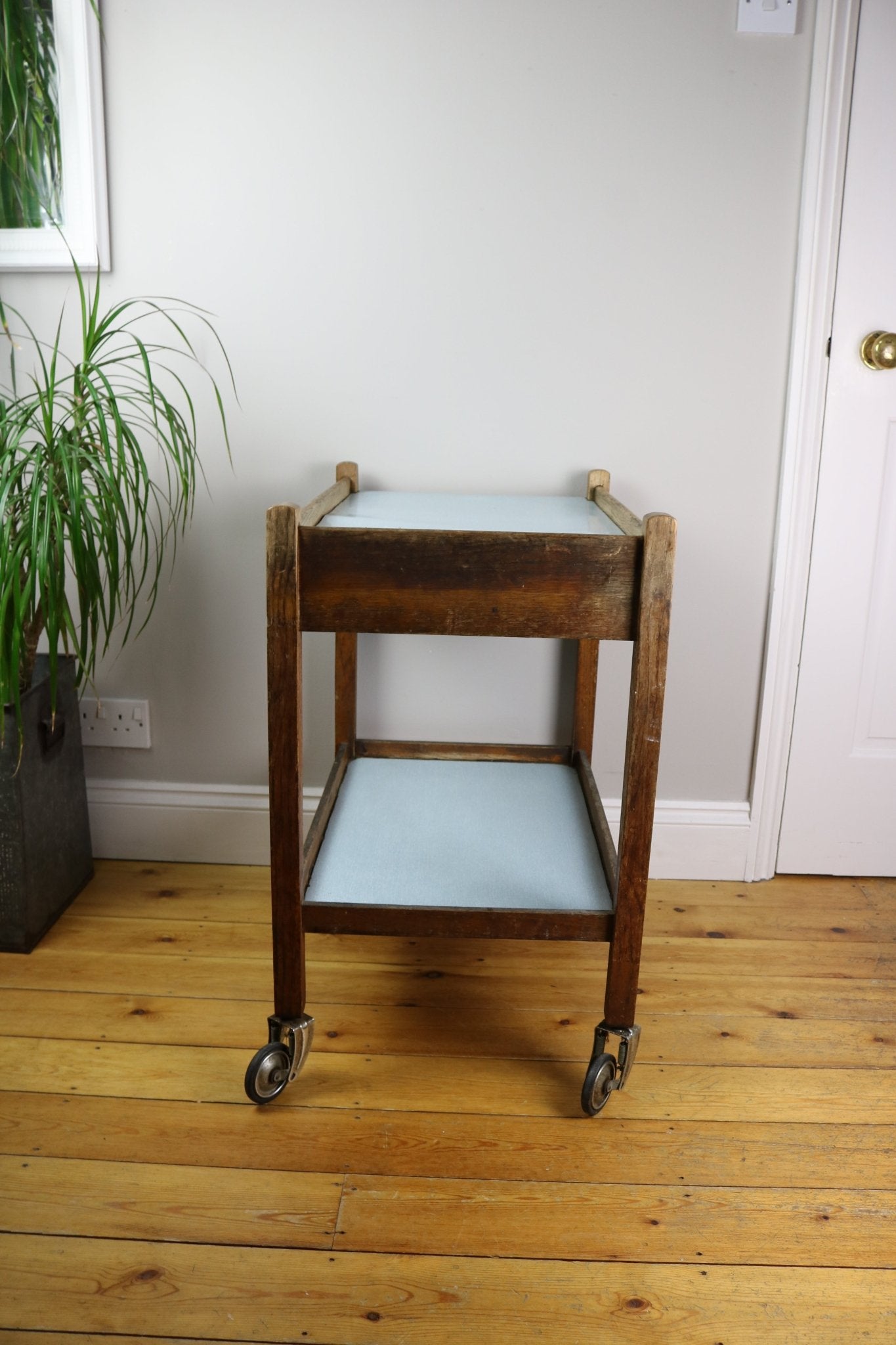 Original Vintage Oak Two Tier Drinks / Tea Trolley - The Vintage Allure