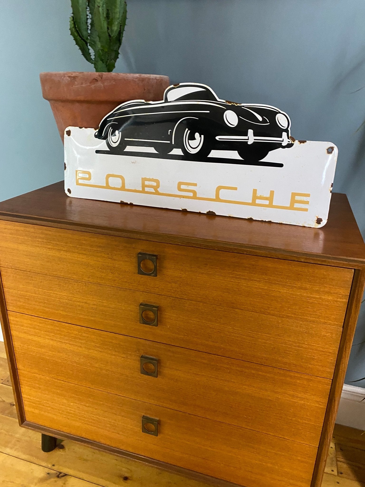 Porsche Speedster Vintage Metal Sign - The Vintage Allure