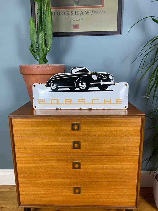 Porsche Speedster Vintage Metal Sign - The Vintage Allure