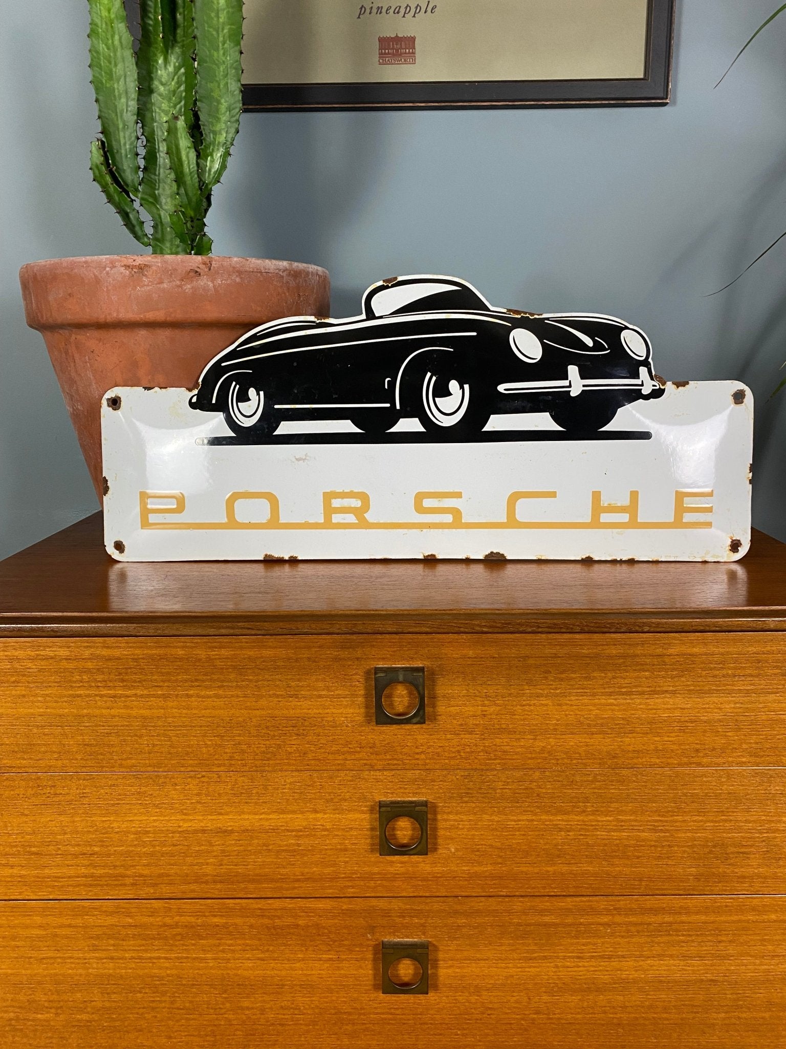 Porsche Speedster Vintage Metal Sign - The Vintage Allure