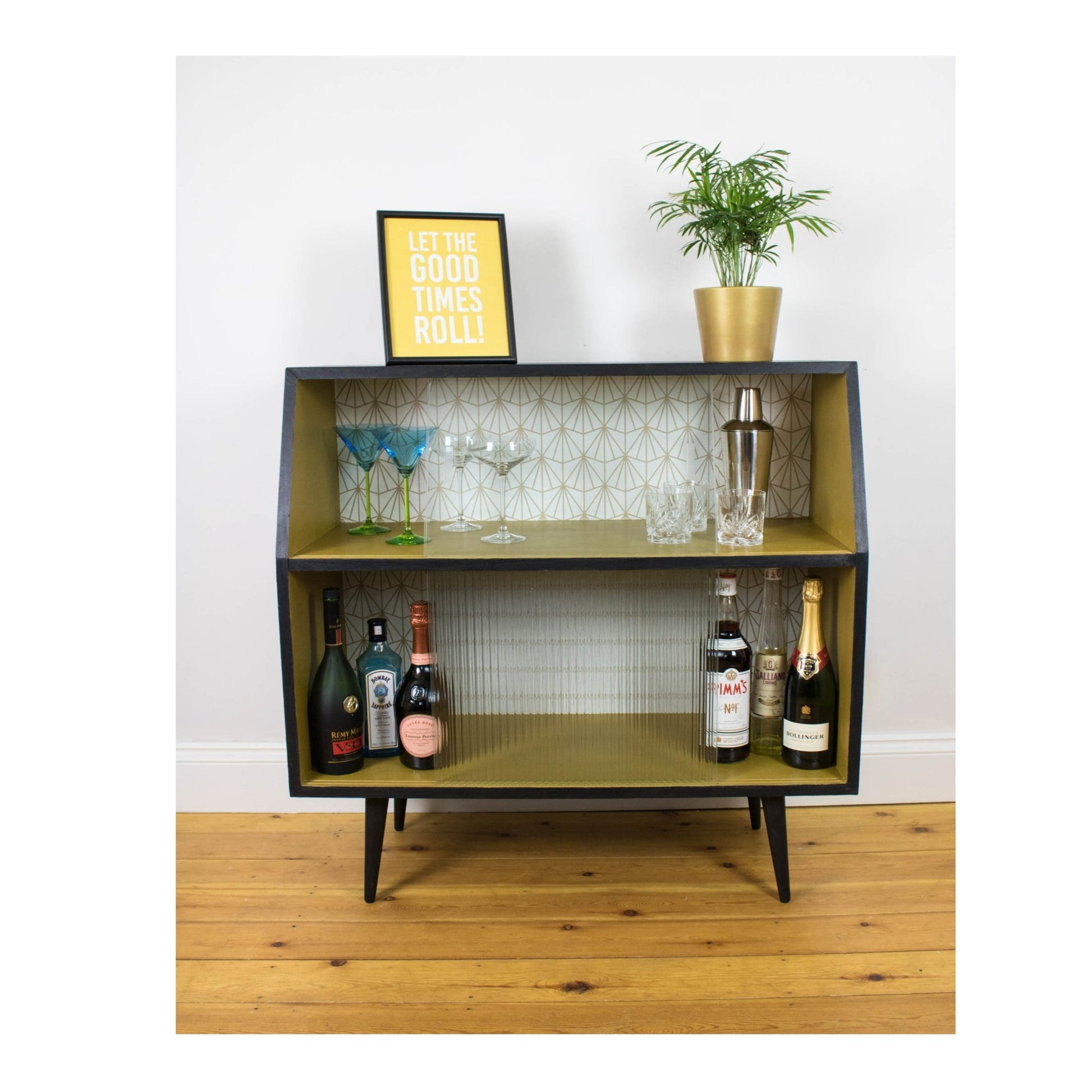 Vintage 1950s Cocktail Cabinet Upcycled - The Vintage Allure