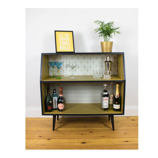 Vintage 1950s Cocktail Cabinet Upcycled - The Vintage Allure