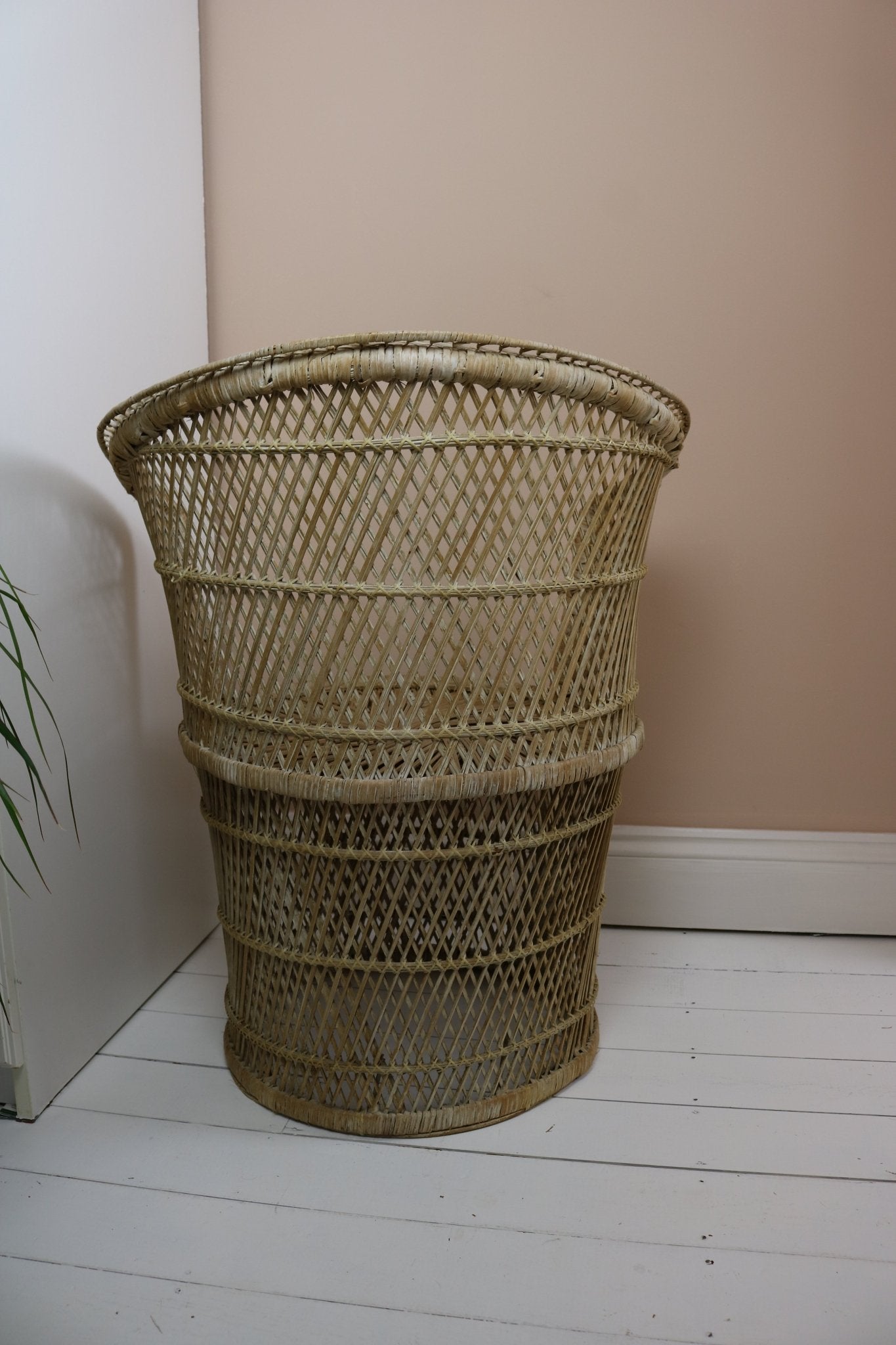 Vintage Bamboo Cane Peacock Chair - The Vintage Allure