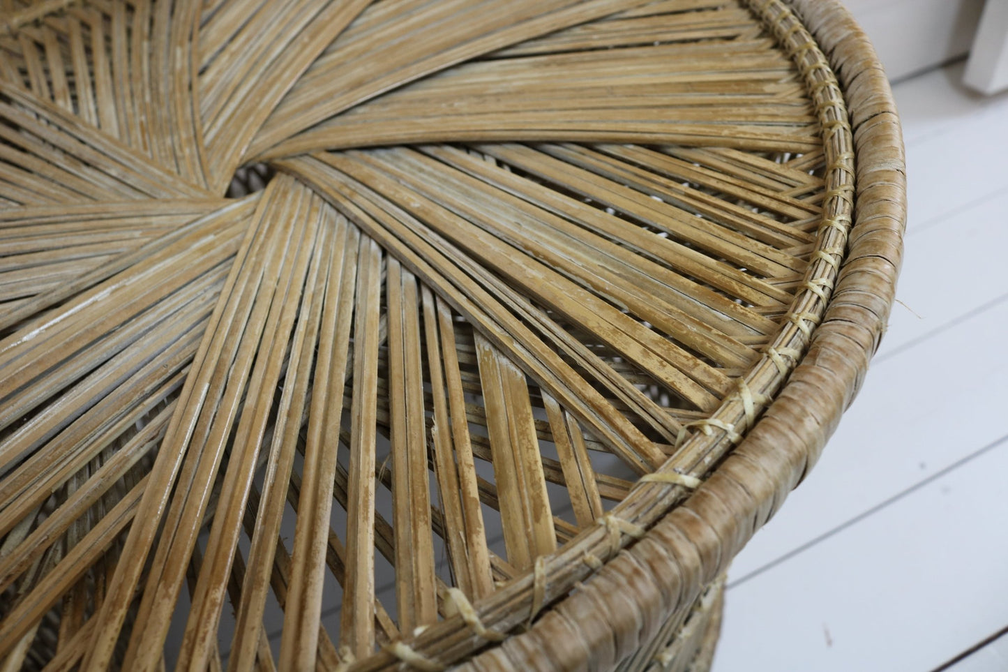 Vintage Bamboo Cane Peacock Chair - The Vintage Allure