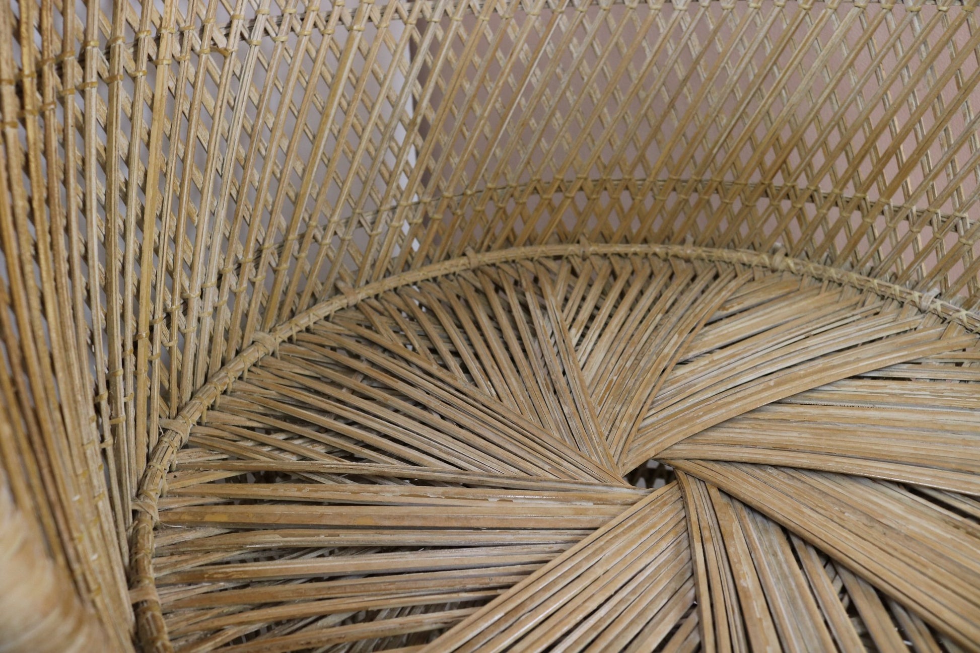 Vintage Bamboo Cane Peacock Chair - The Vintage Allure