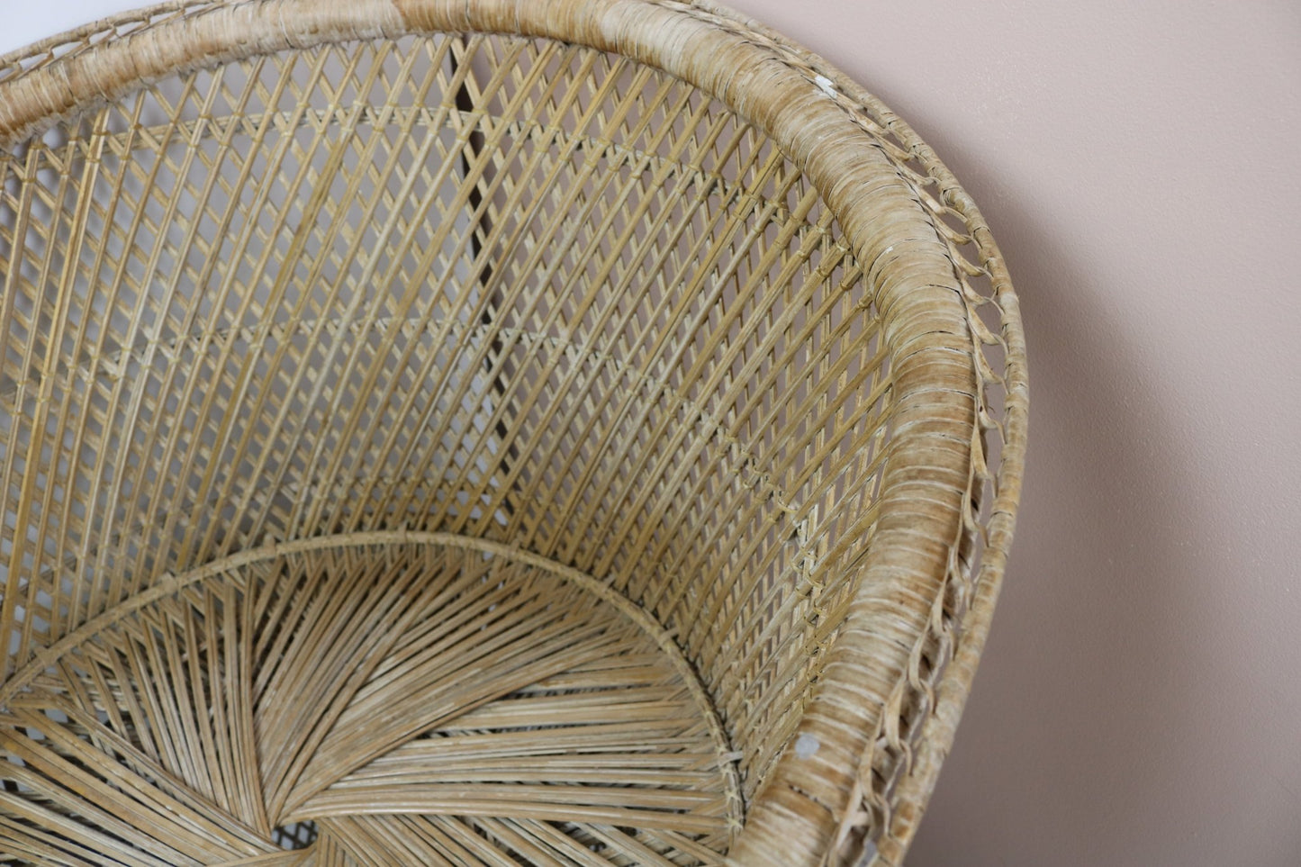 Vintage Bamboo Cane Peacock Chair - The Vintage Allure