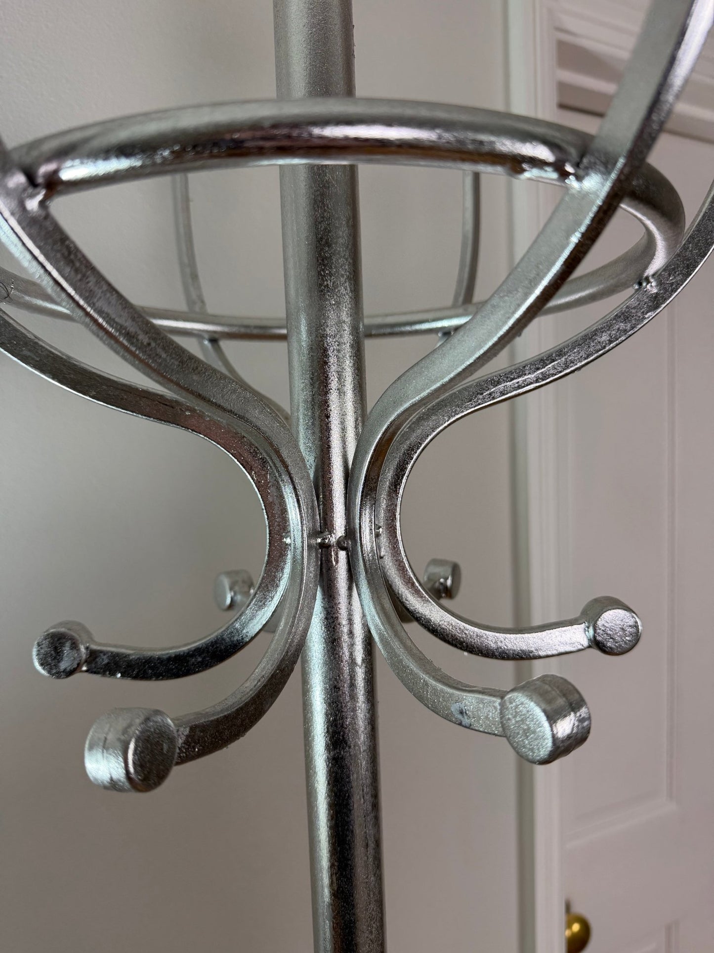 Vintage Chrome Coat Rack Mid - Century Modern Hall Stand - The Vintage Allure