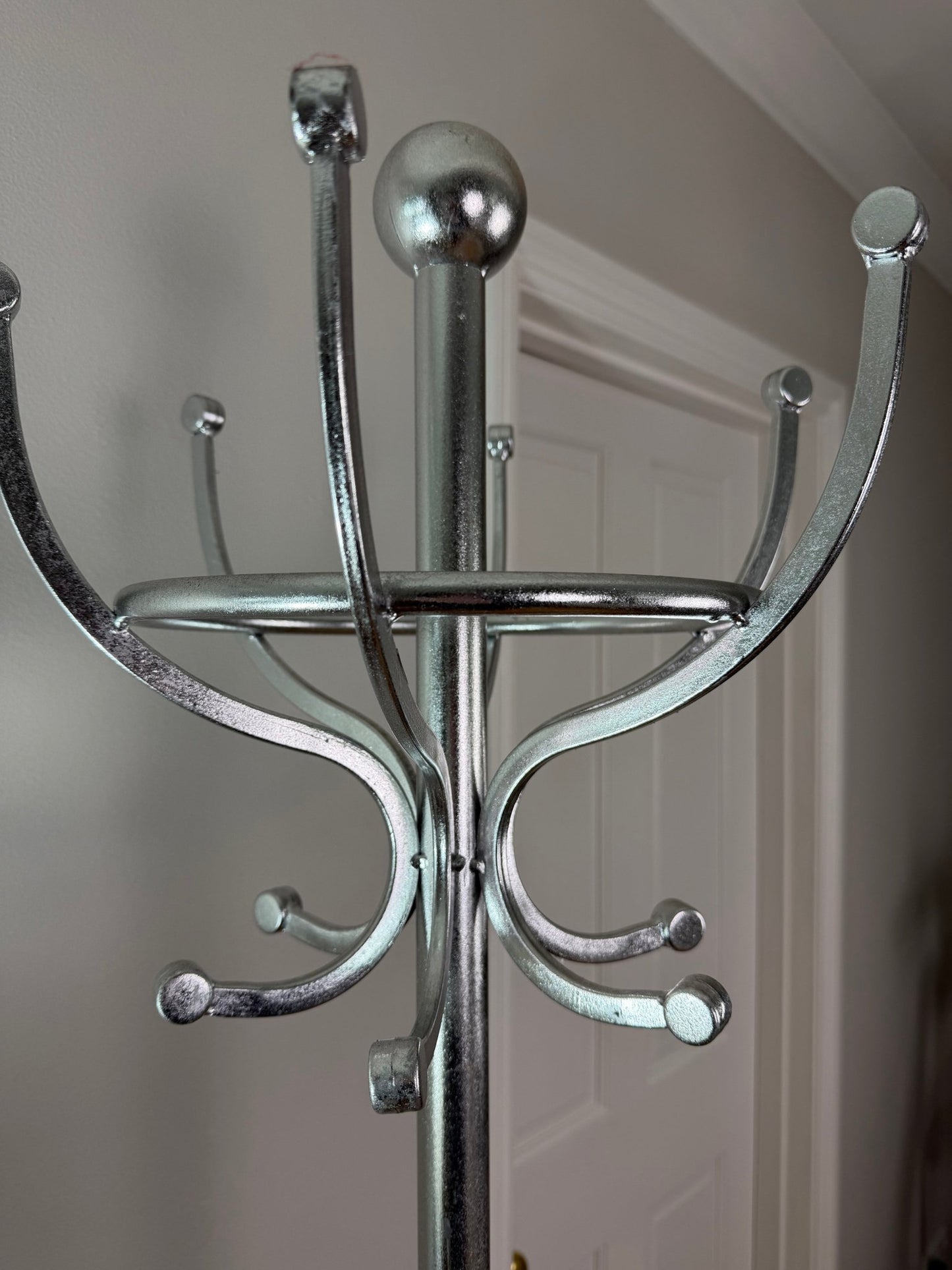 Vintage Chrome Coat Rack Mid - Century Modern Hall Stand - The Vintage Allure