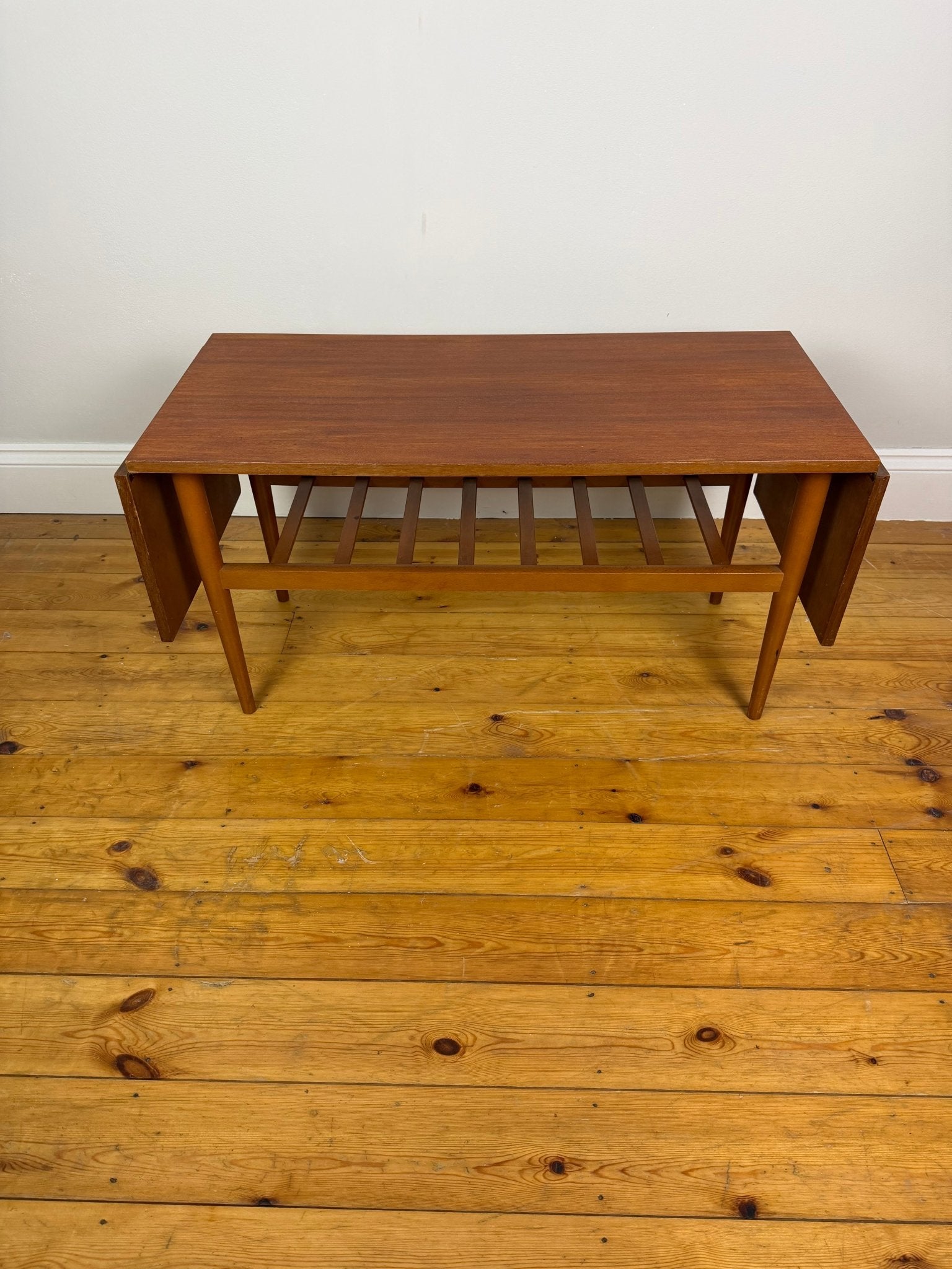 Vintage Danish Modern Drop Leaf Coffee Table | Mid Century Side Table - The Vintage Allure