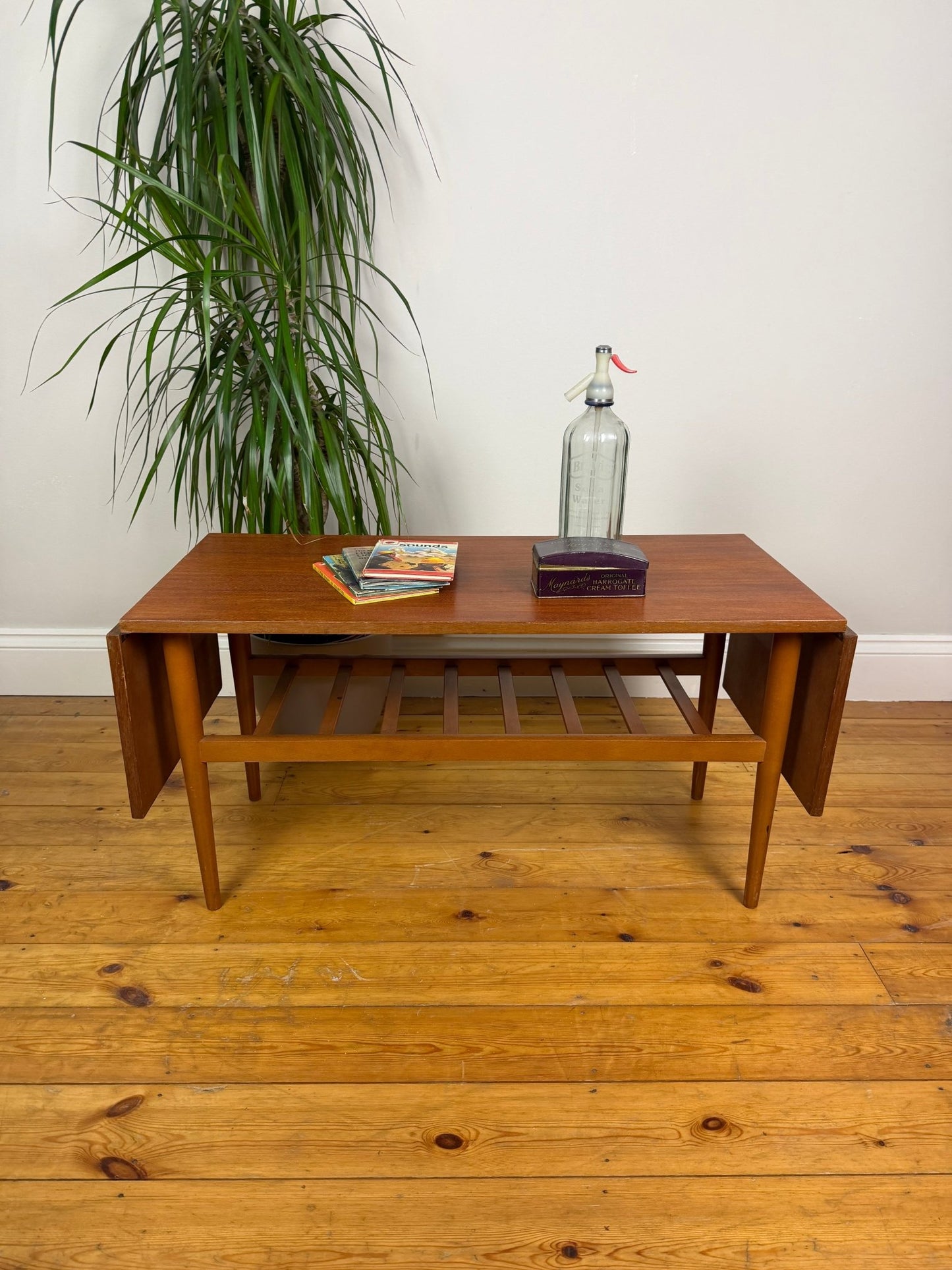 Vintage Danish Modern Drop Leaf Coffee Table | Mid Century Side Table - The Vintage Allure