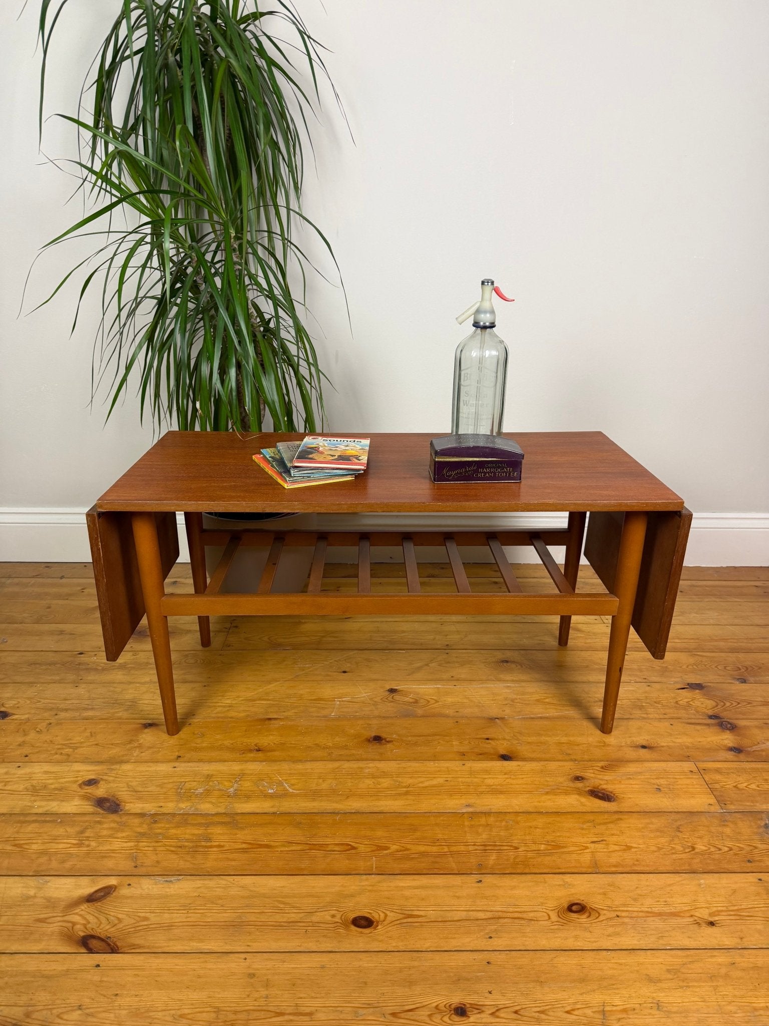 Vintage Danish Modern Drop Leaf Coffee Table | Mid Century Side Table - The Vintage Allure