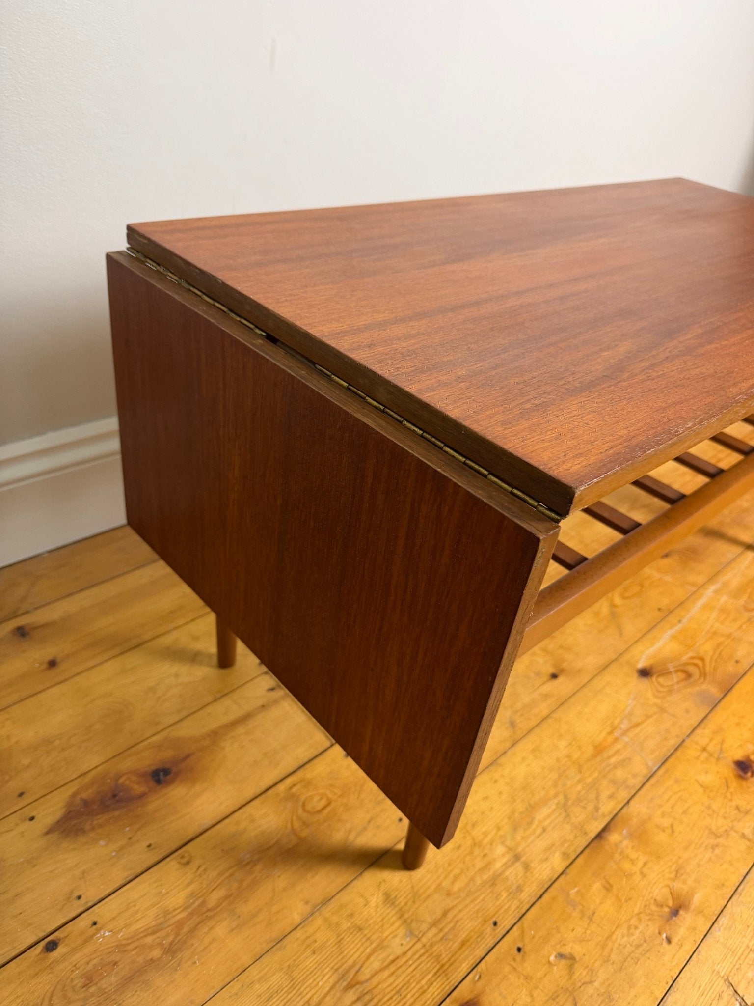 Vintage Danish Modern Drop Leaf Coffee Table | Mid Century Side Table - The Vintage Allure