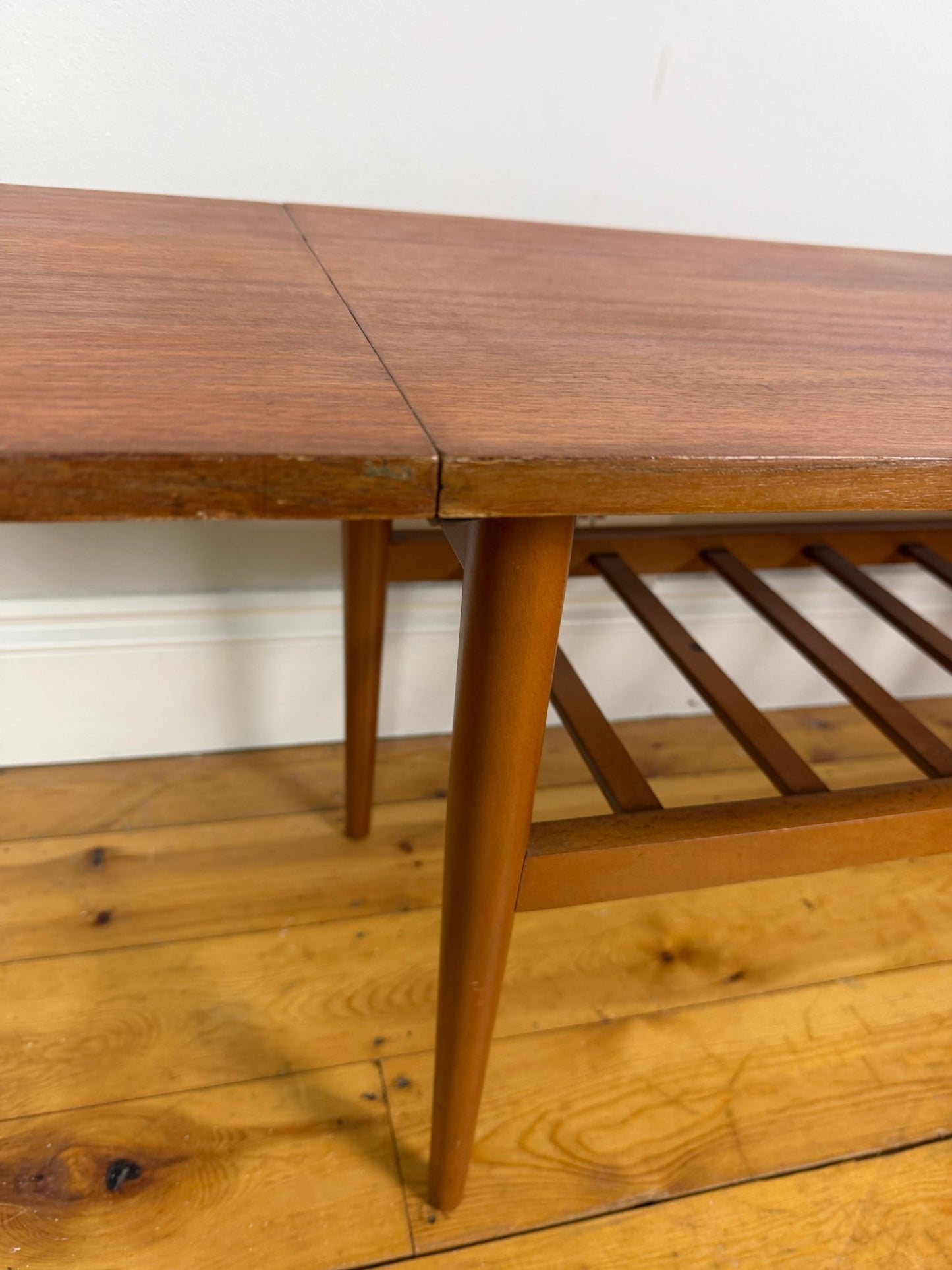 Vintage Danish Modern Drop Leaf Coffee Table | Mid Century Side Table - The Vintage Allure