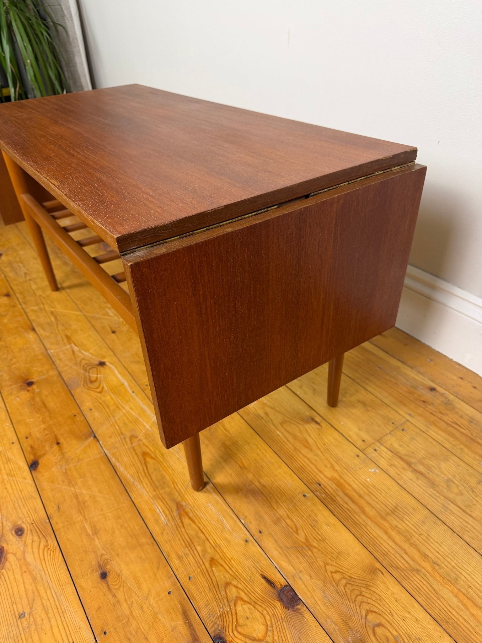 Vintage Danish Modern Drop Leaf Coffee Table | Mid Century Side Table - The Vintage Allure