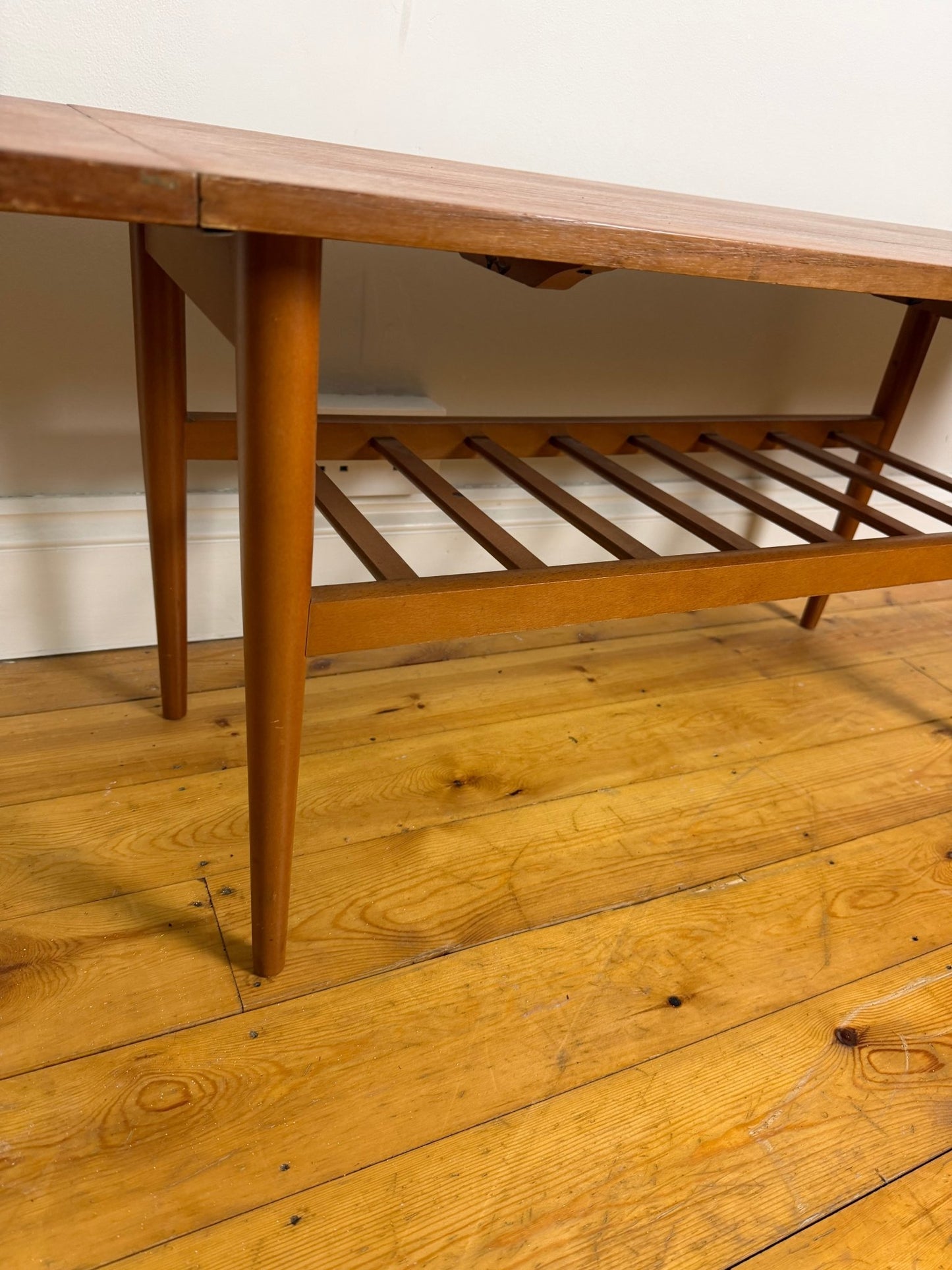 Vintage Danish Modern Drop Leaf Coffee Table | Mid Century Side Table - The Vintage Allure