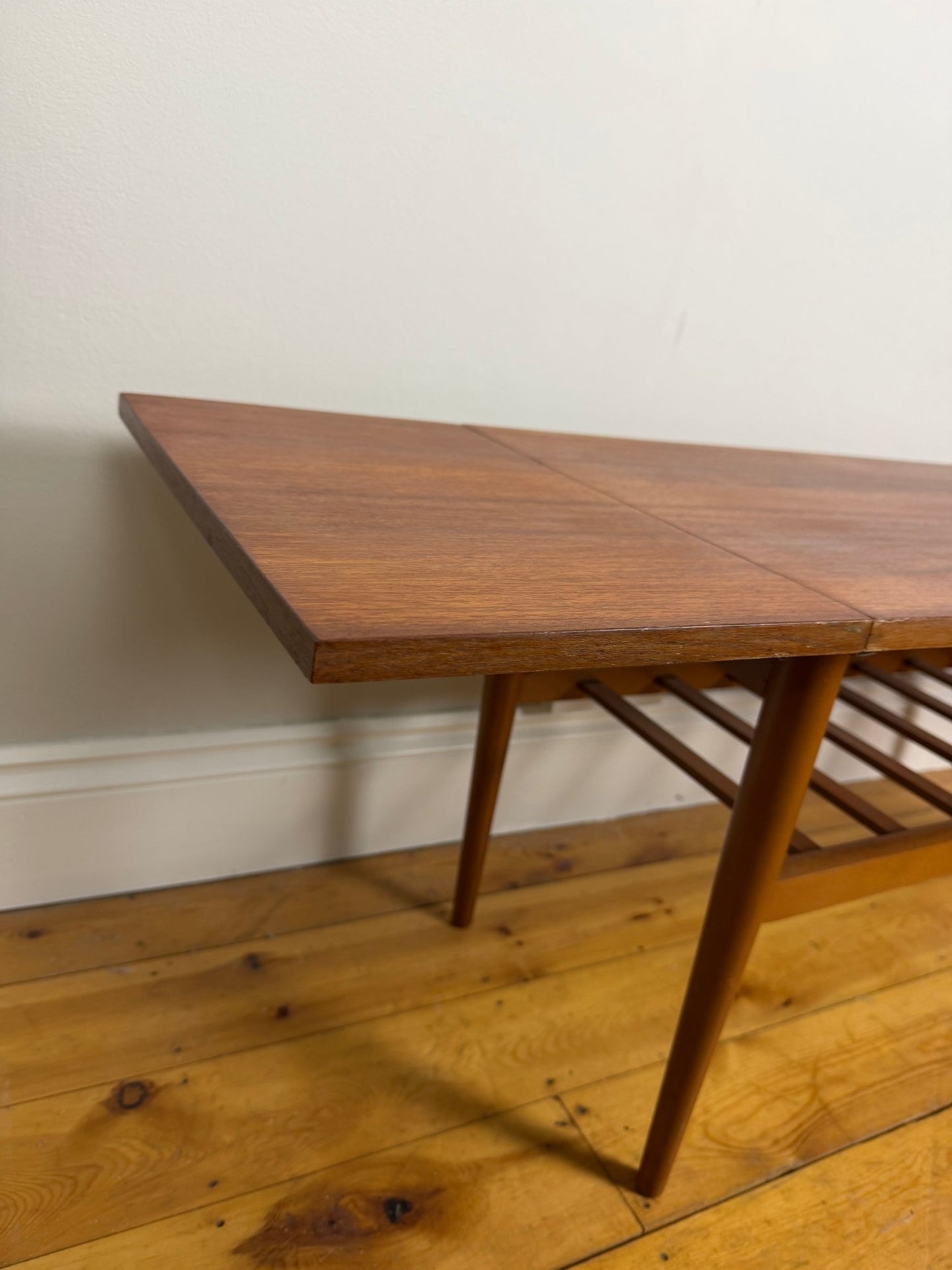 Vintage Danish Modern Drop Leaf Coffee Table | Mid Century Side Table - The Vintage Allure