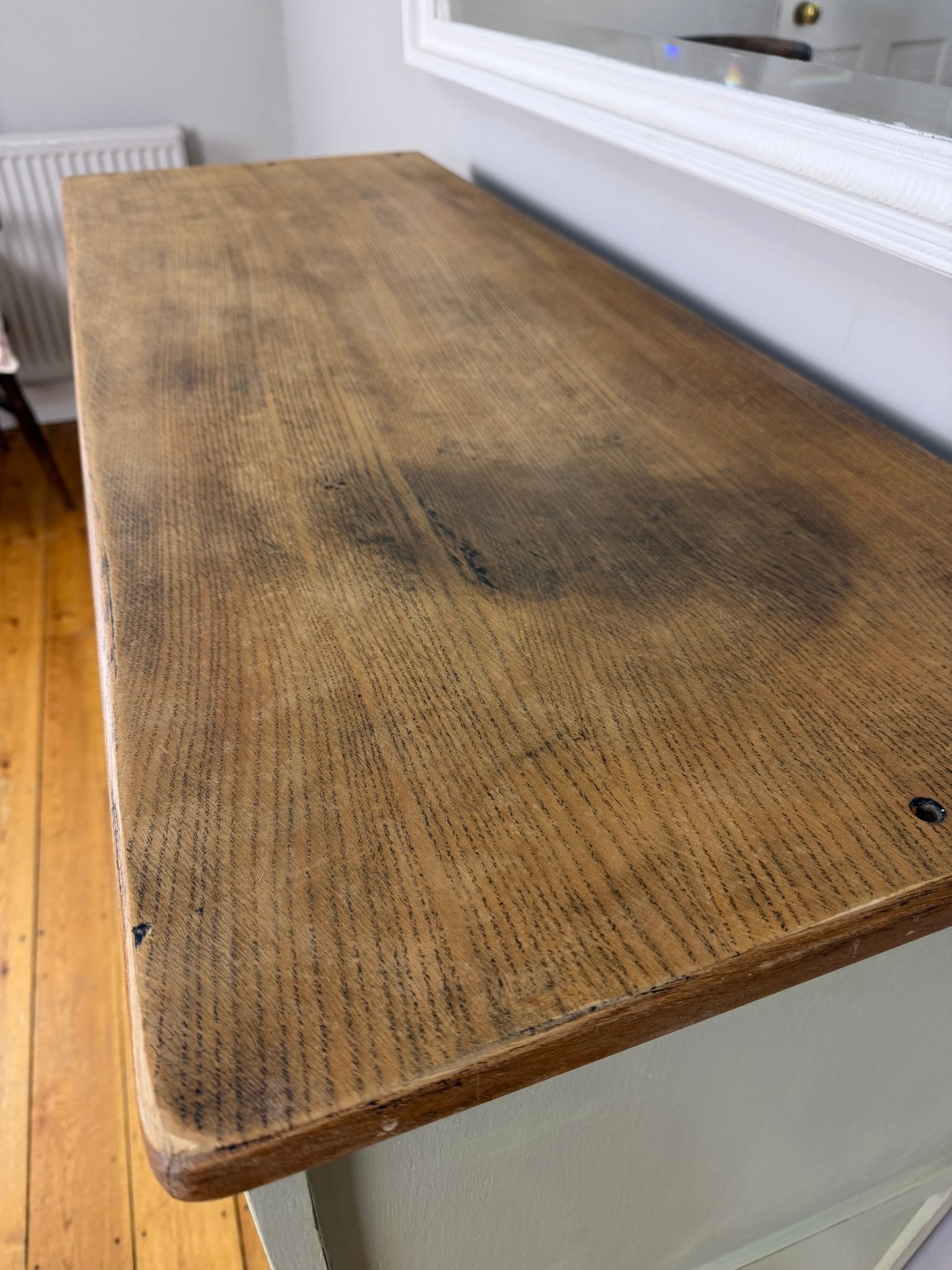 Vintage French Farmhouse Sideboard Distressed Vert de Terre - The Vintage Allure