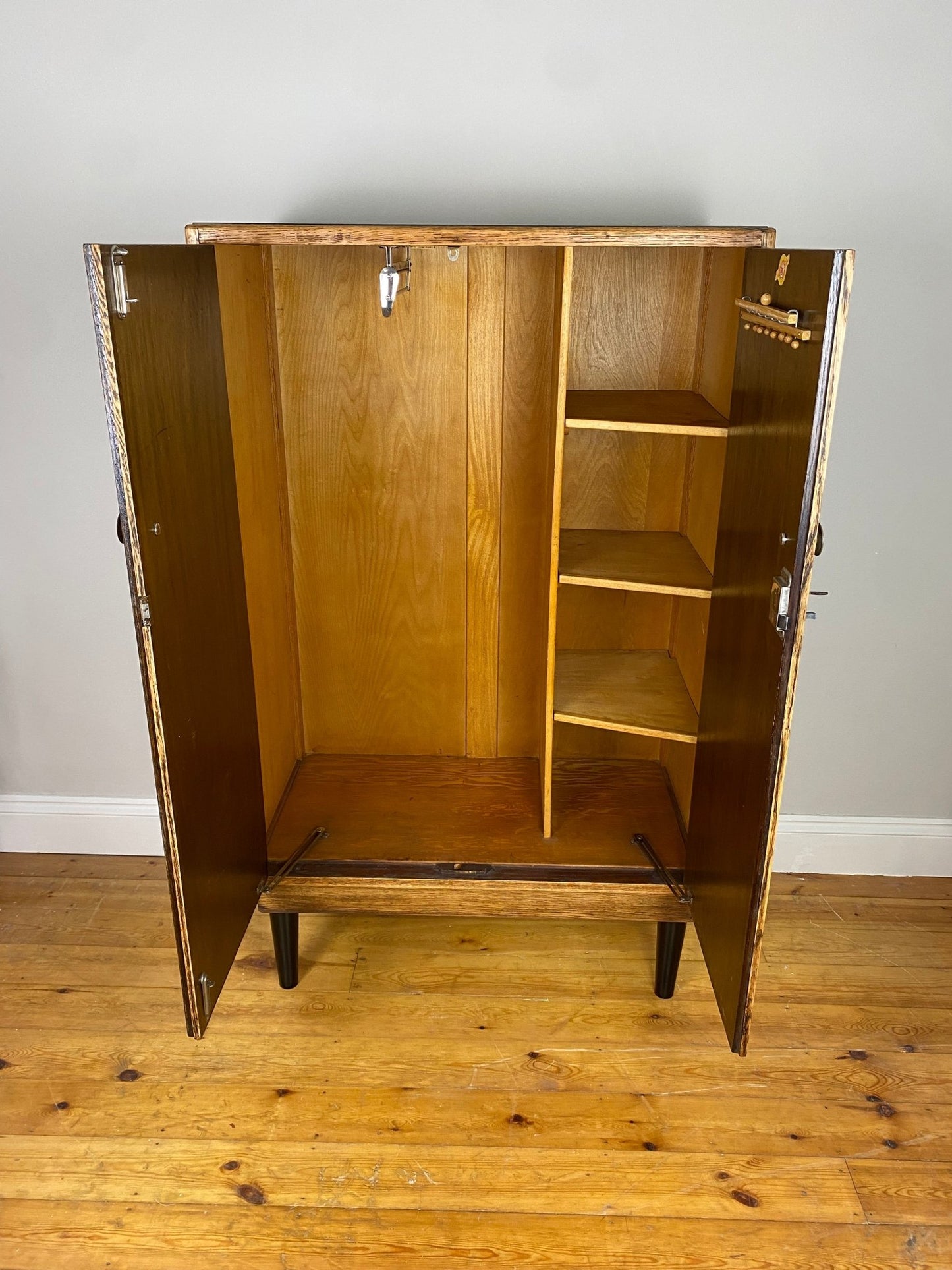 Vintage Gentleman Single Wardrobe Armoire - The Vintage Allure