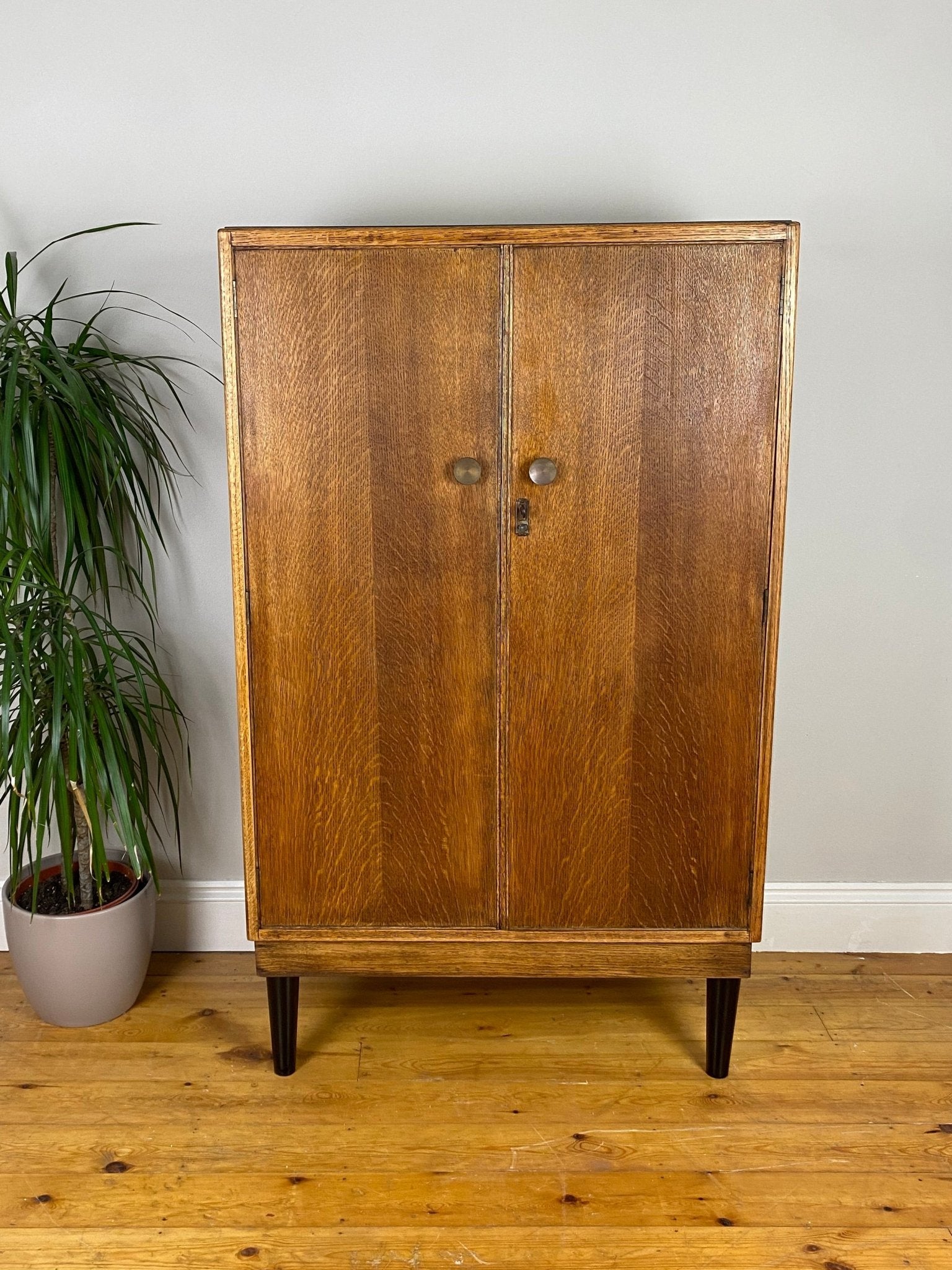 Vintage Gentleman Single Wardrobe Armoire - The Vintage Allure