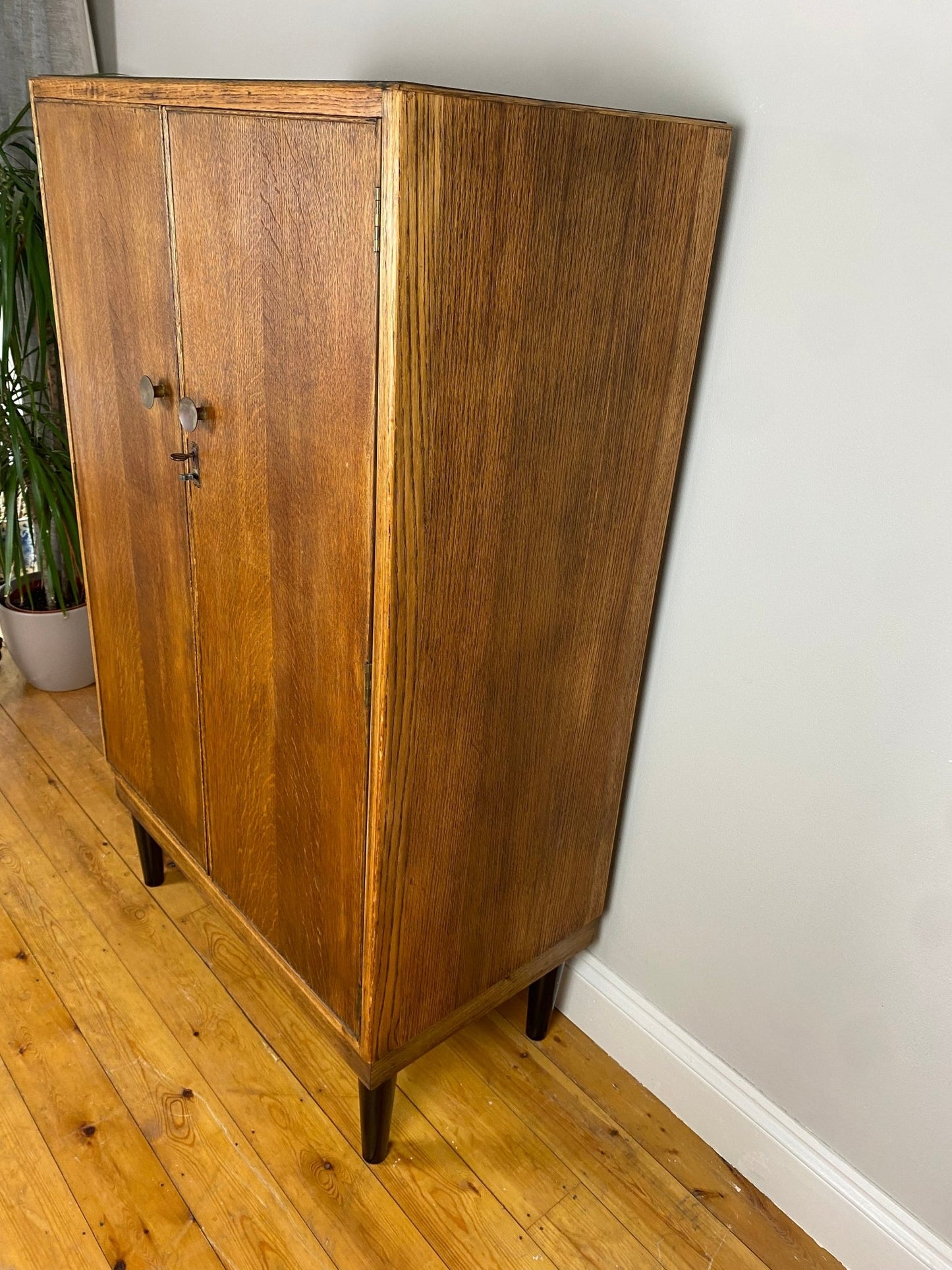 Vintage Gentleman Single Wardrobe Armoire - The Vintage Allure