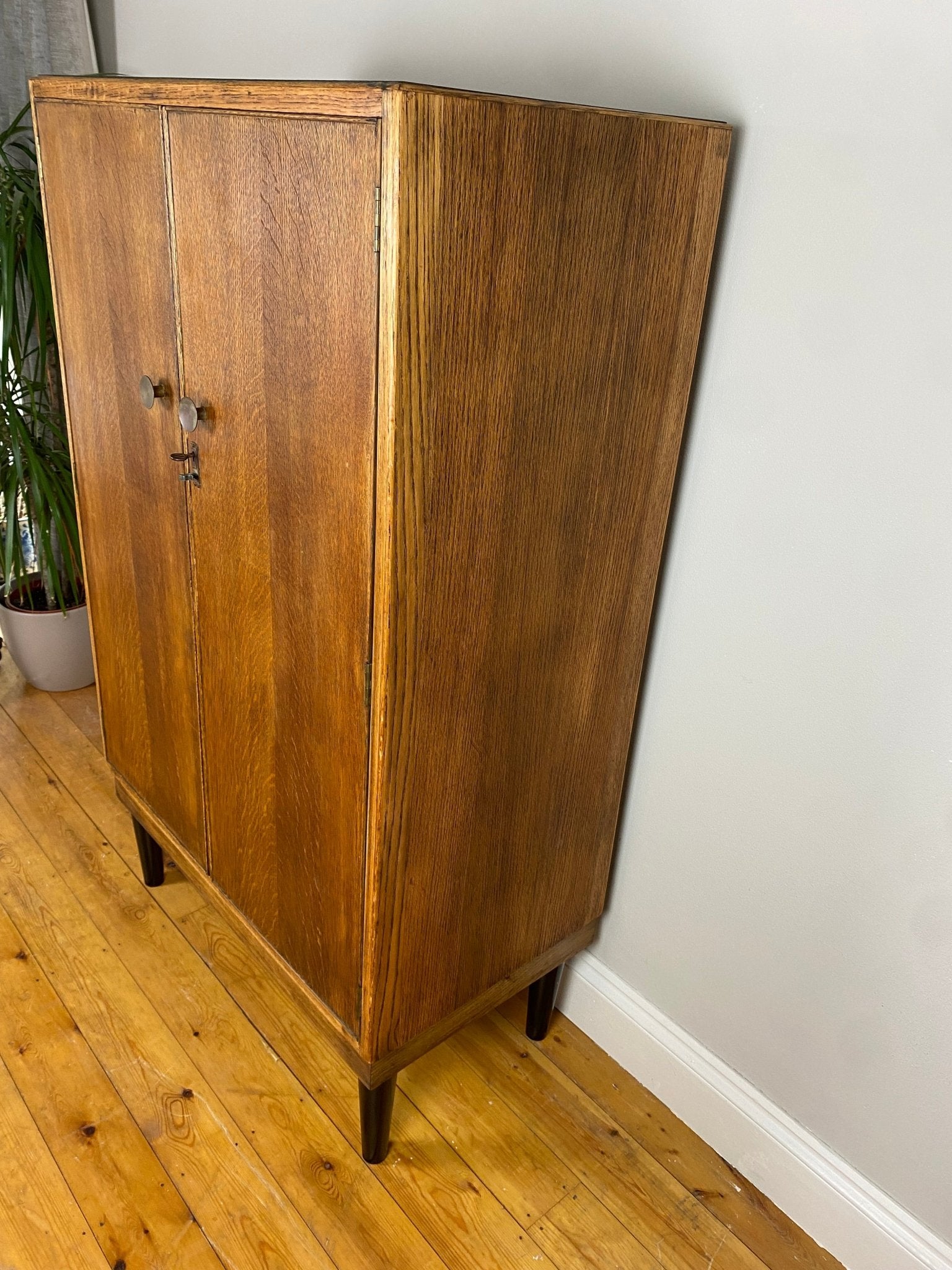 Vintage Gentleman Single Wardrobe Armoire - The Vintage Allure
