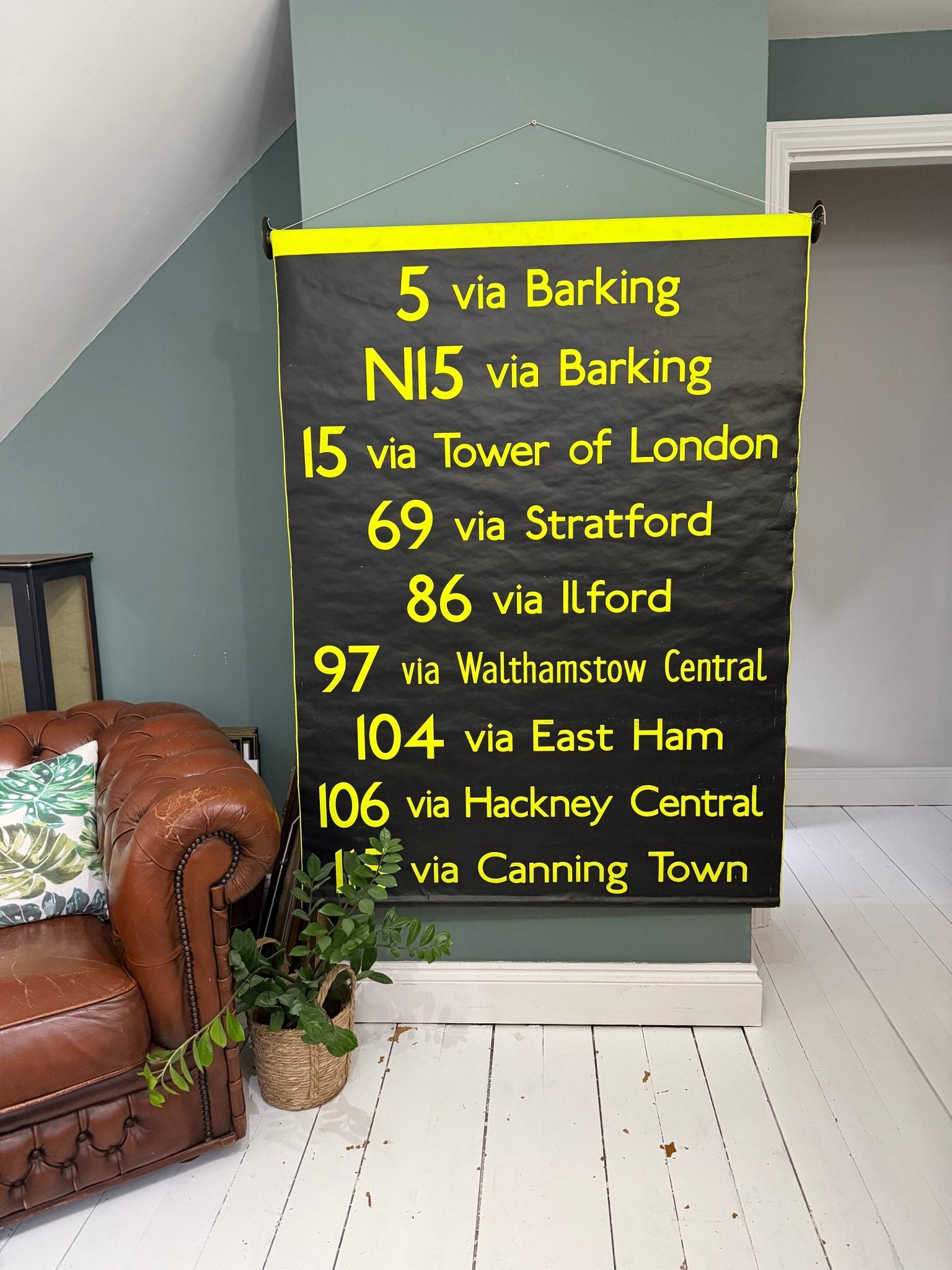 Vintage London Bus Blind | Urban Wall Art | Transport Memorabilia - The Vintage Allure