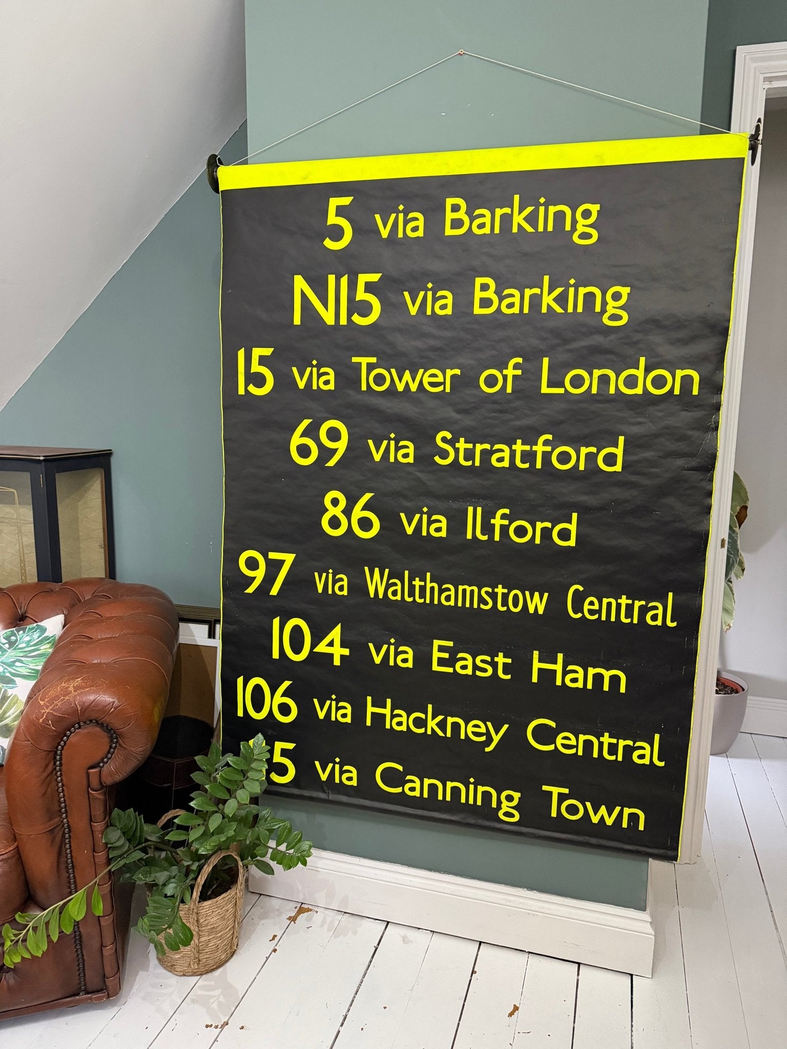 Vintage London Bus Blind | Urban Wall Art | Transport Memorabilia - The Vintage Allure