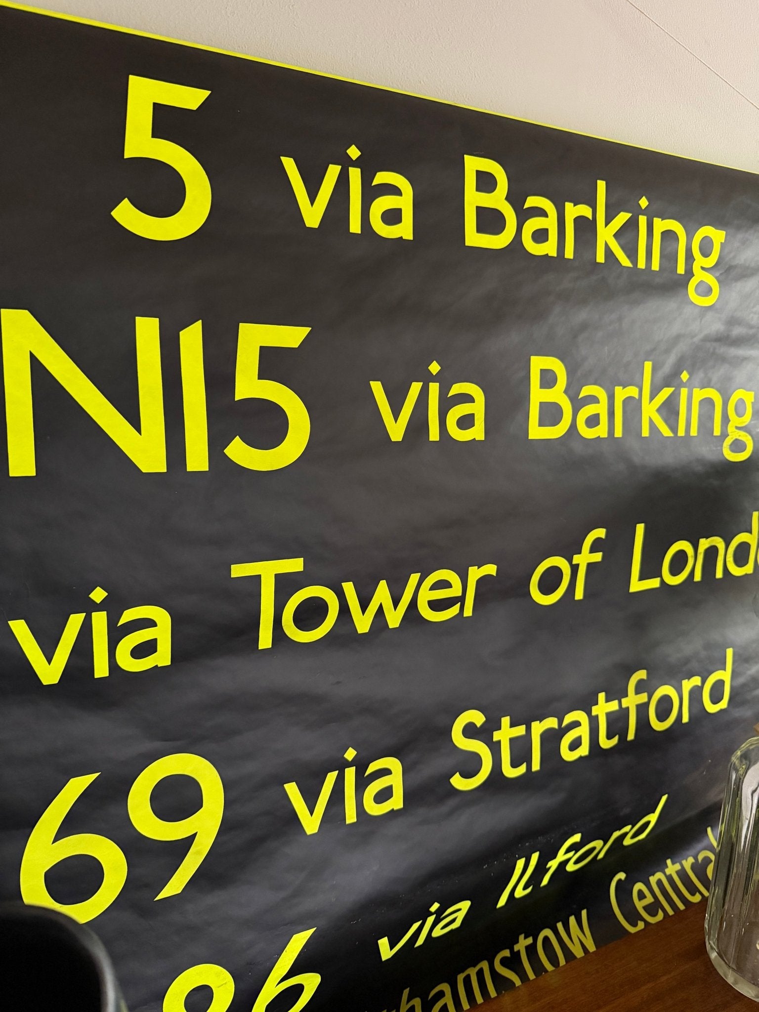 Vintage London Bus Blind | Urban Wall Art | Transport Memorabilia - The Vintage Allure