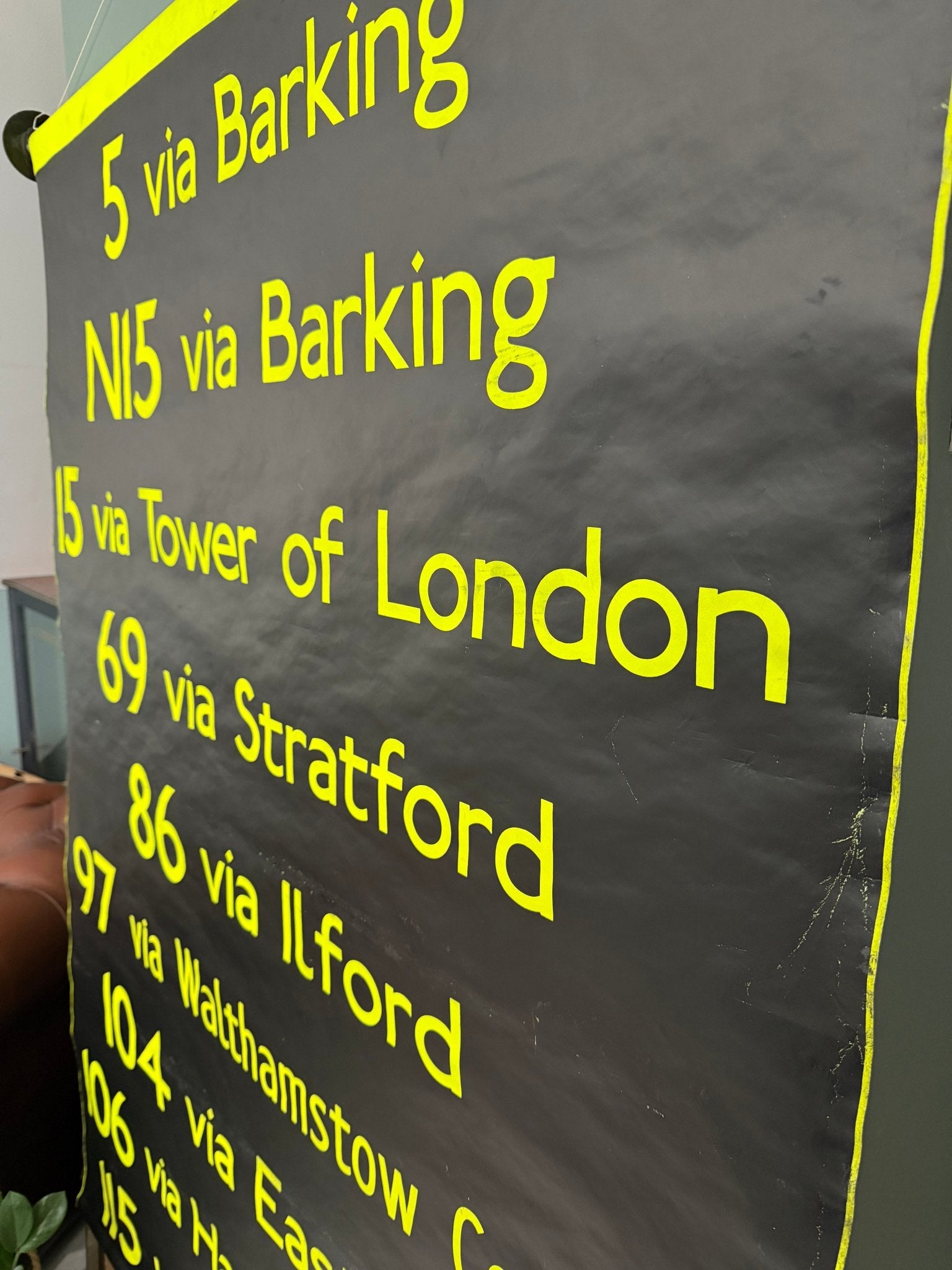 Vintage London Bus Blind | Urban Wall Art | Transport Memorabilia - The Vintage Allure