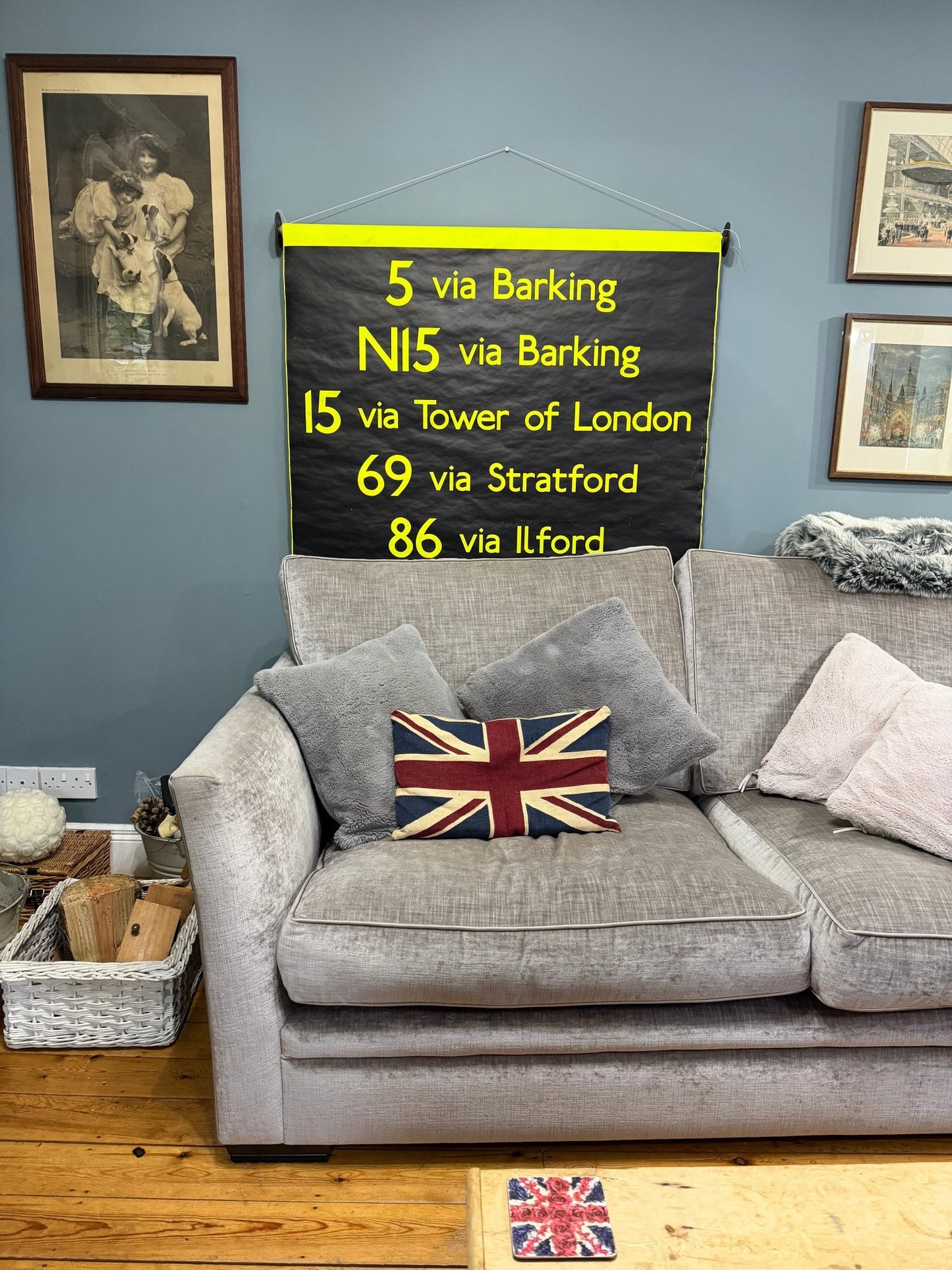 Vintage London Bus Blind | Urban Wall Art | Transport Memorabilia - The Vintage Allure