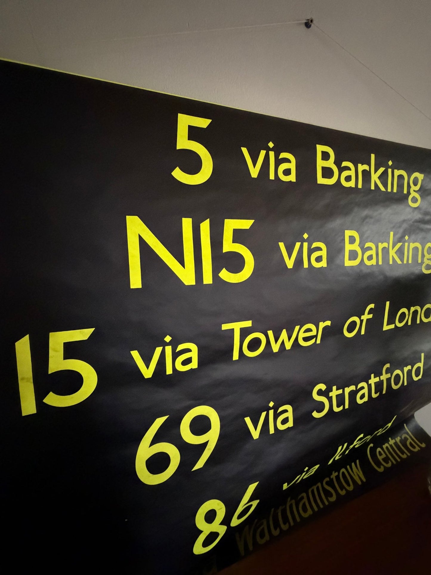 Vintage London Bus Blind | Urban Wall Art | Transport Memorabilia - The Vintage Allure