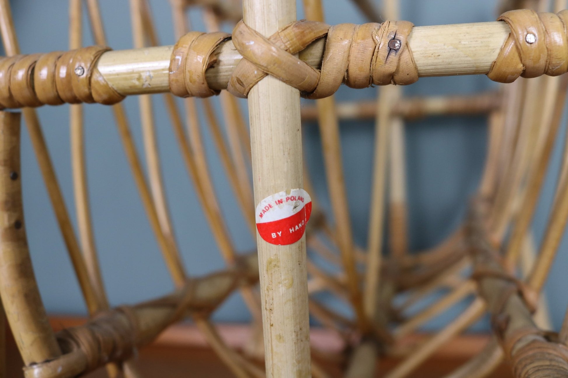 Vintage Magazine Rack Bamboo Cane Boho - The Vintage Allure