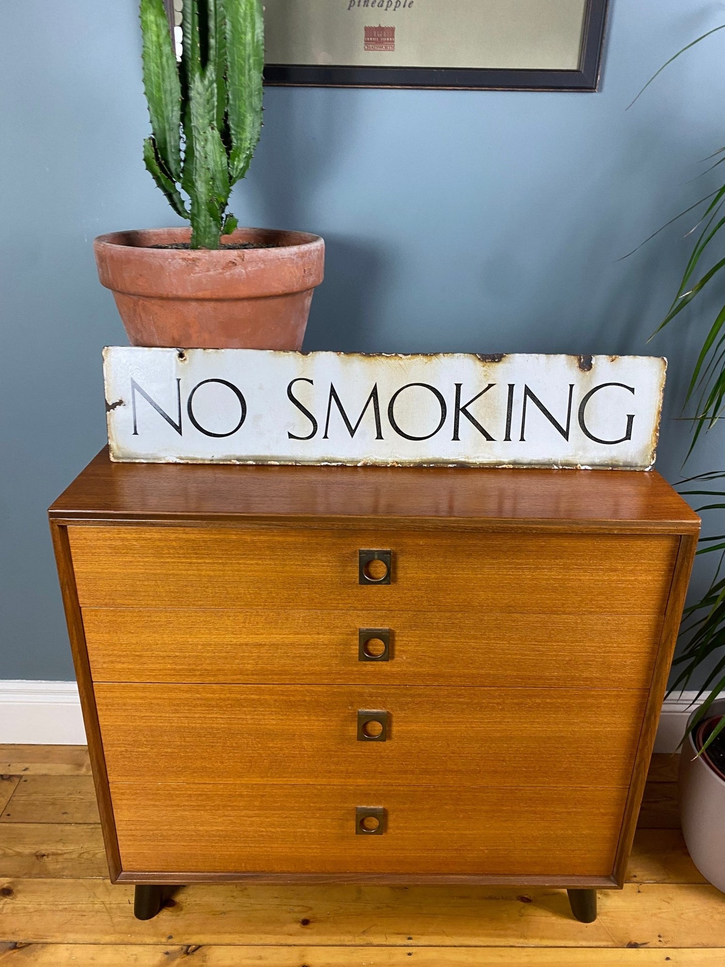 Vintage 'No Smoking' Metal Enamel Sign - The Vintage Allure