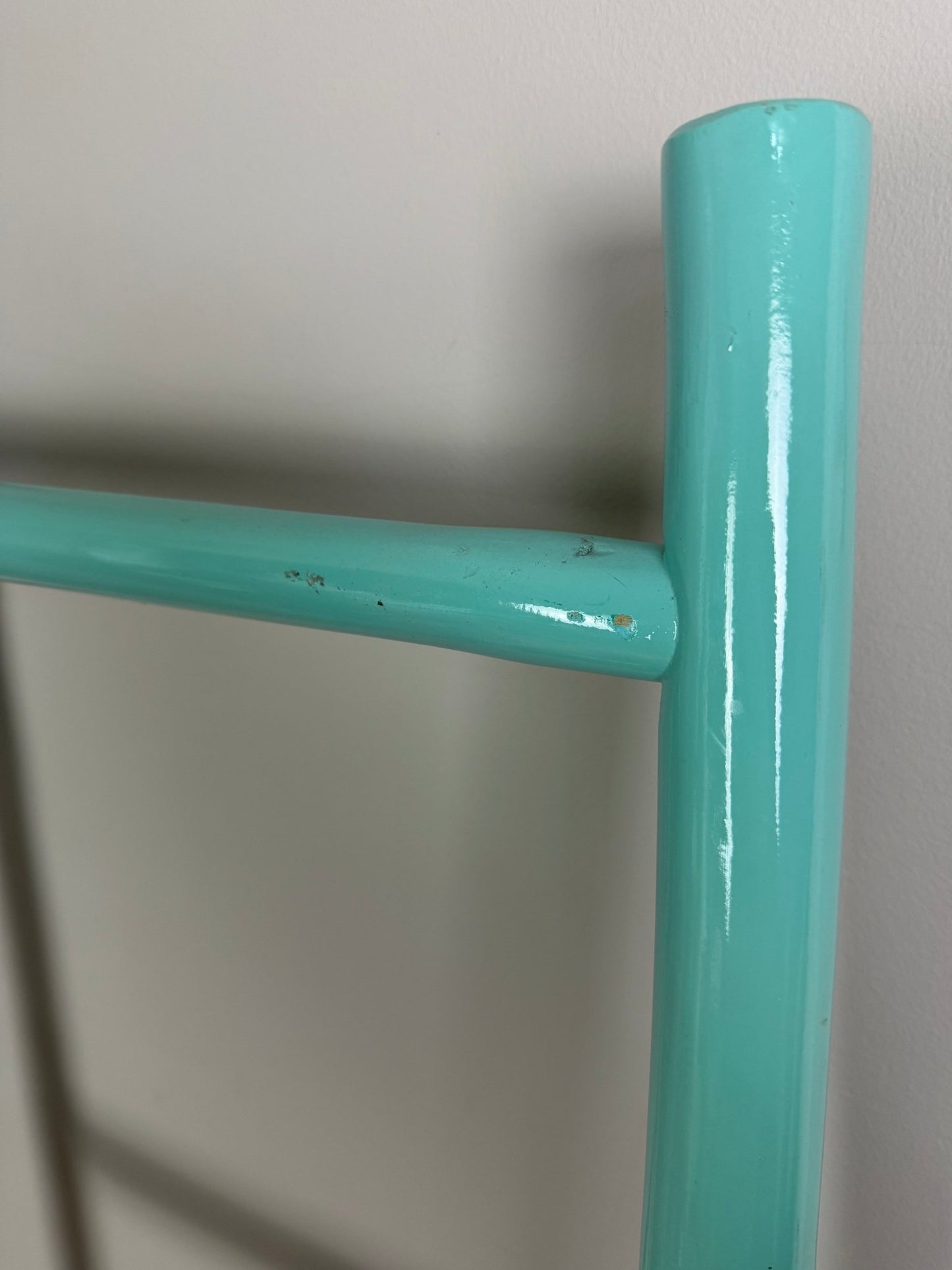 Vintage Painted Bamboo Tapered Ladder Towel Rail - The Vintage Allure