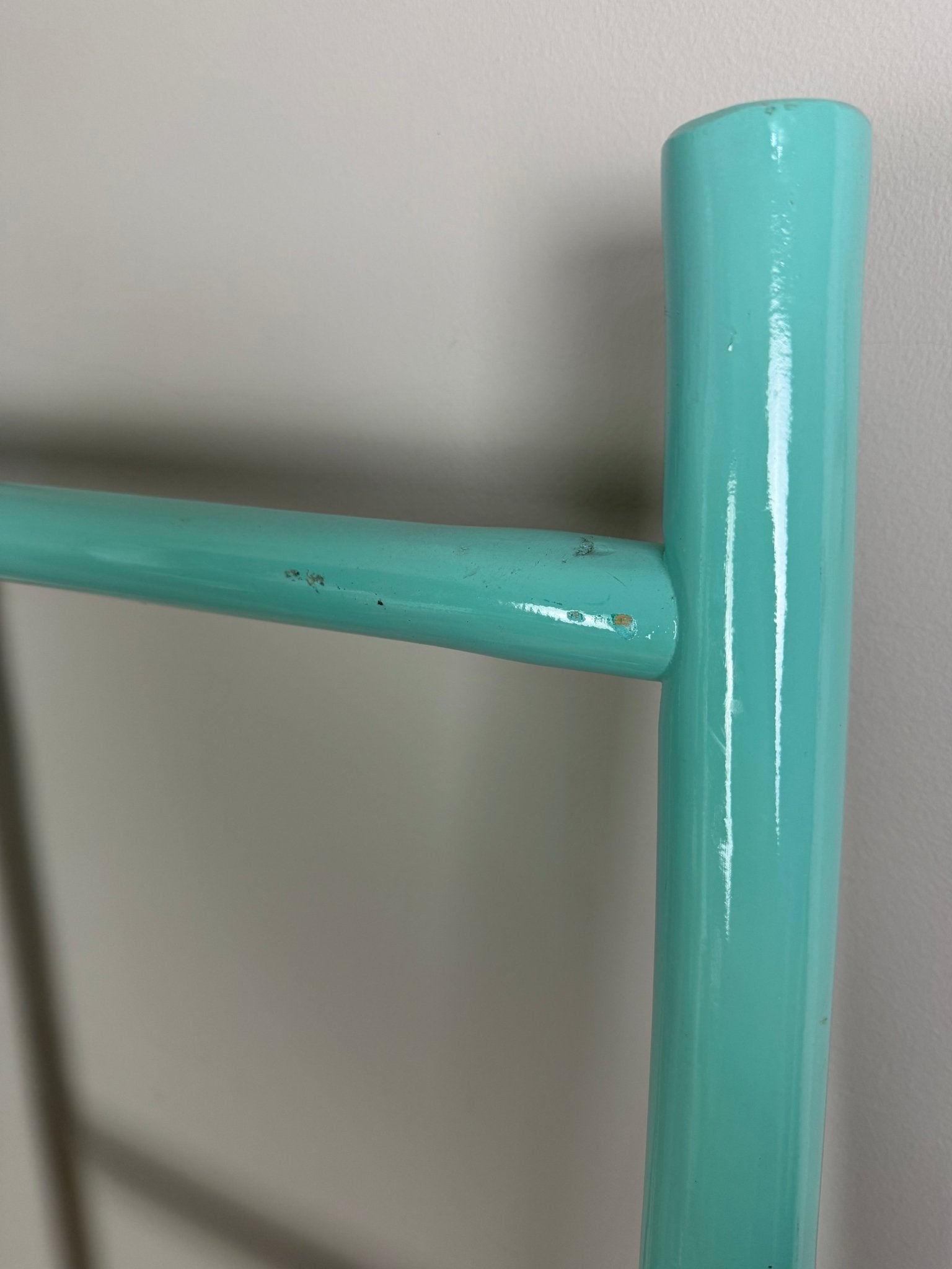 Vintage Painted Bamboo Tapered Ladder Towel Rail - The Vintage Allure