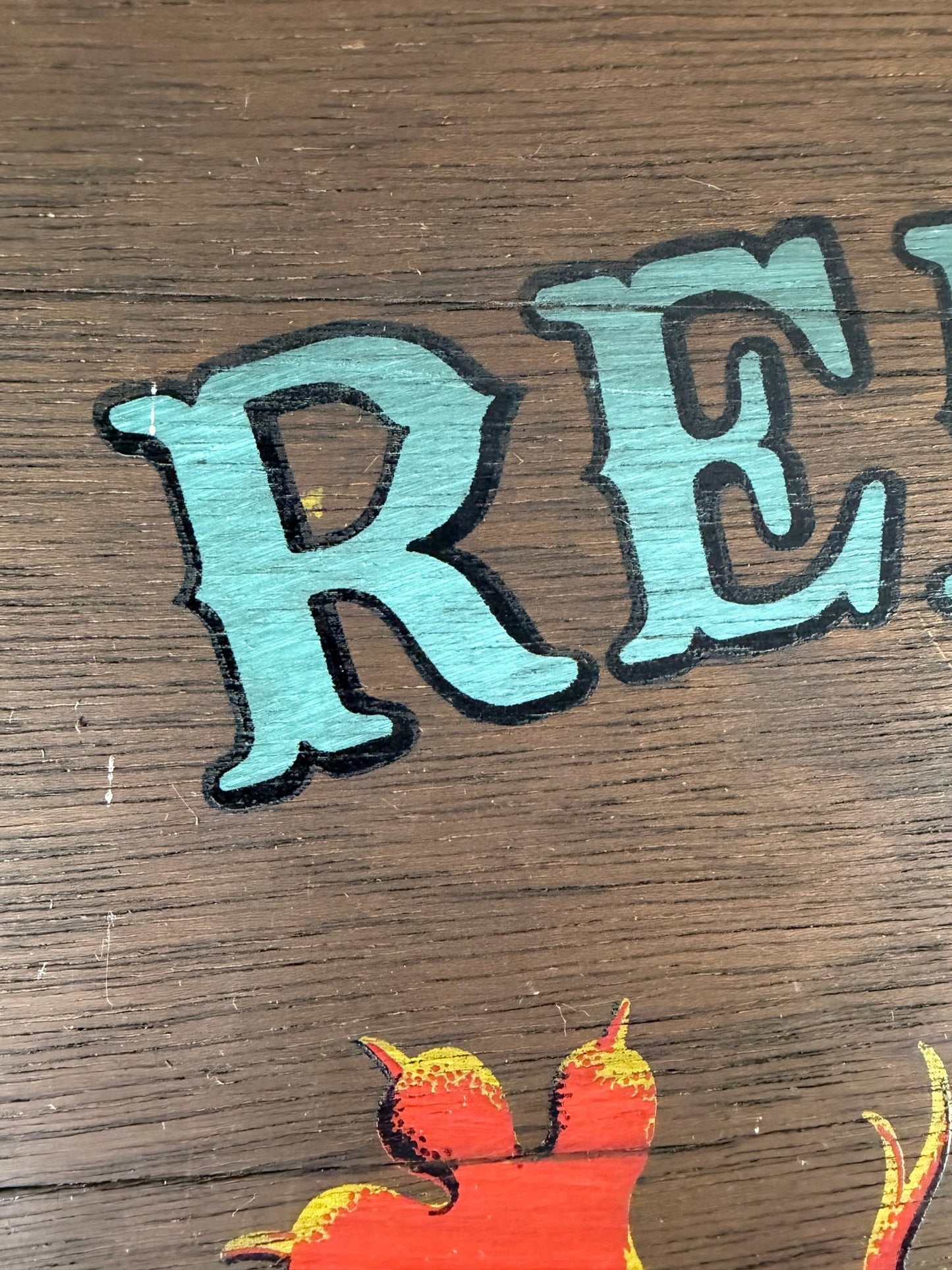 Vintage Pub Sign 'The Red Lyon Tavern' Man Cave Wall Art Bar Sign 1962 - The Vintage Allure
