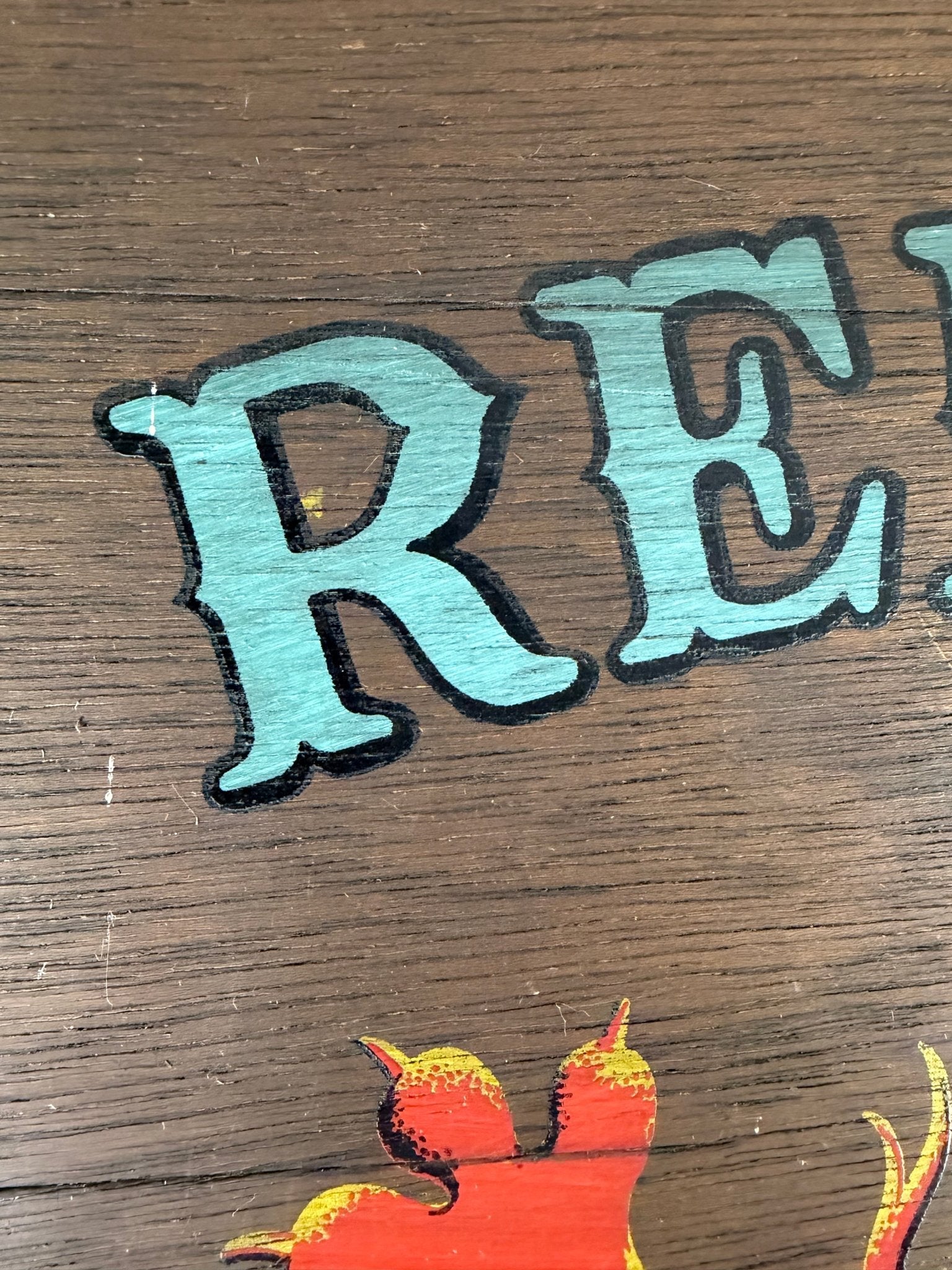 Vintage Pub Sign 'The Red Lyon Tavern' Man Cave Wall Art Bar Sign 1962 - The Vintage Allure