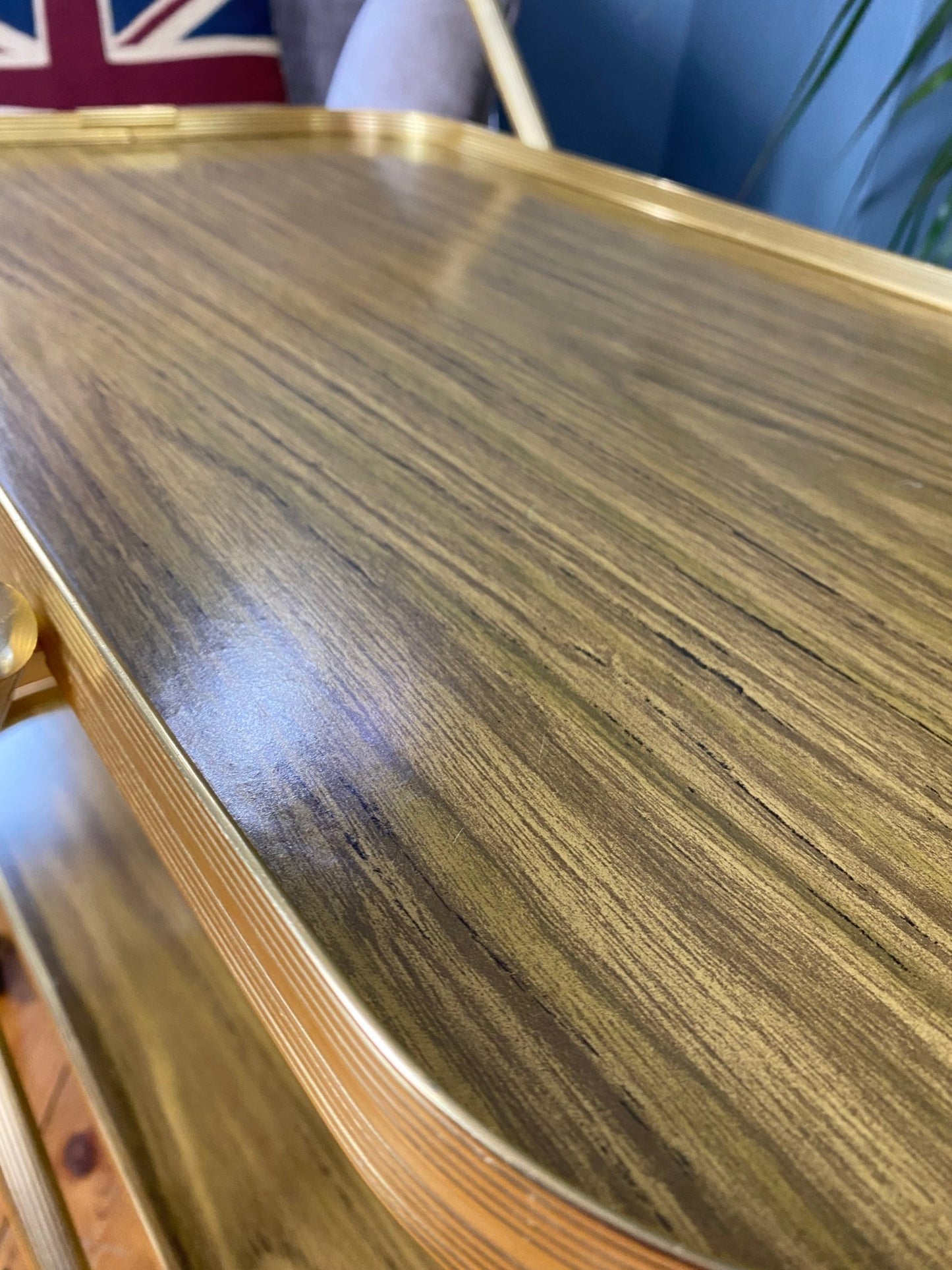 Vintage Wood Effect Folding Drinks/Cocktail Trolley - The Vintage Allure