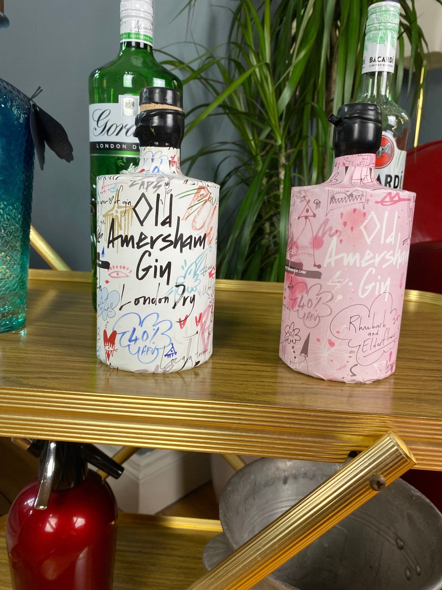 Vintage Wood Effect Folding Drinks/Cocktail Trolley - The Vintage Allure